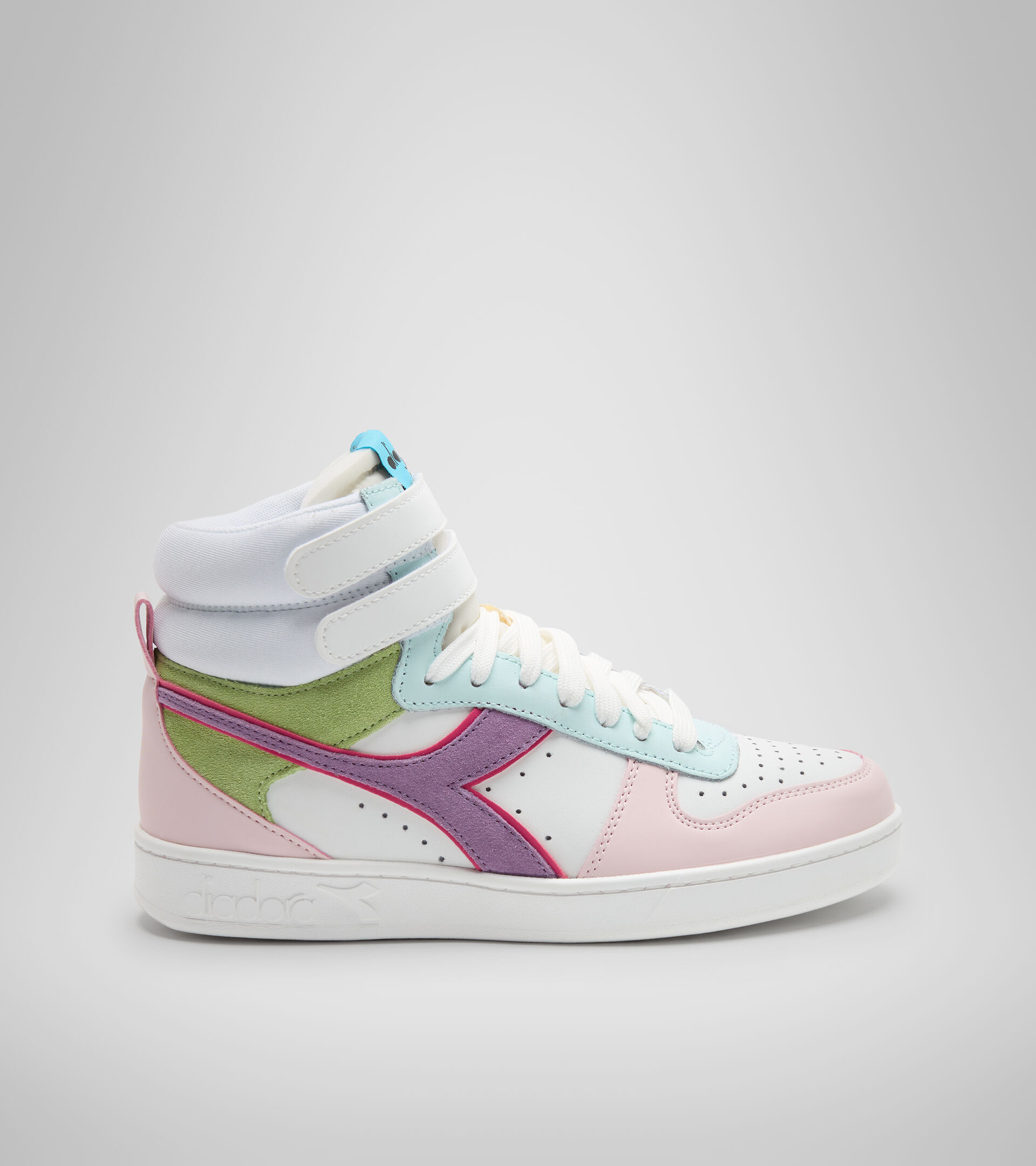 Sports shoes - Women MAGIC BASKET MID WN WHITE/POTPOURRI/BLUE GRASS - Diadora