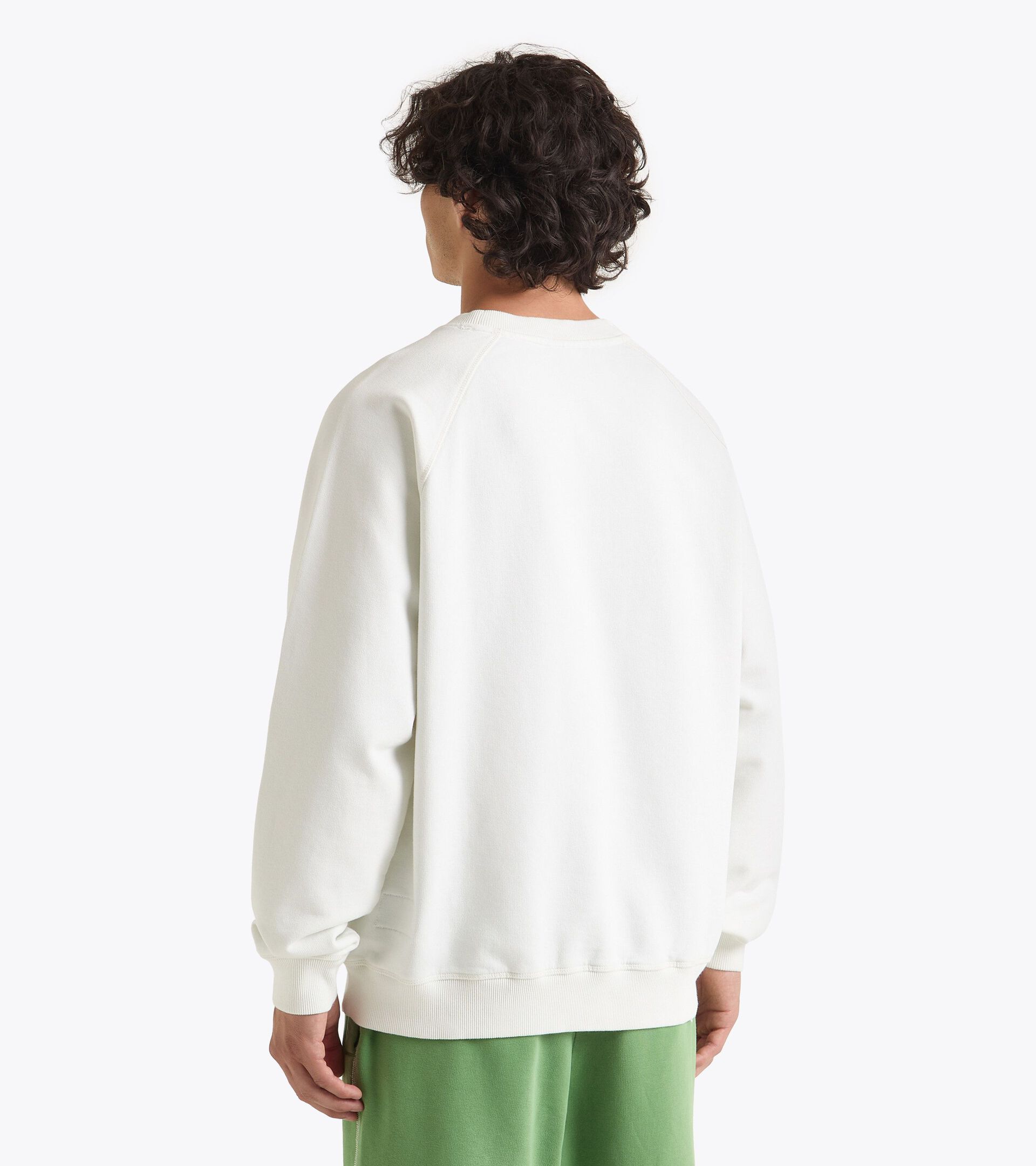 Sweatshirt Crew Legacy - Made in Italy - All-gender SWEATSHIRT CREW LEGACY SNOW WHITE - Diadora