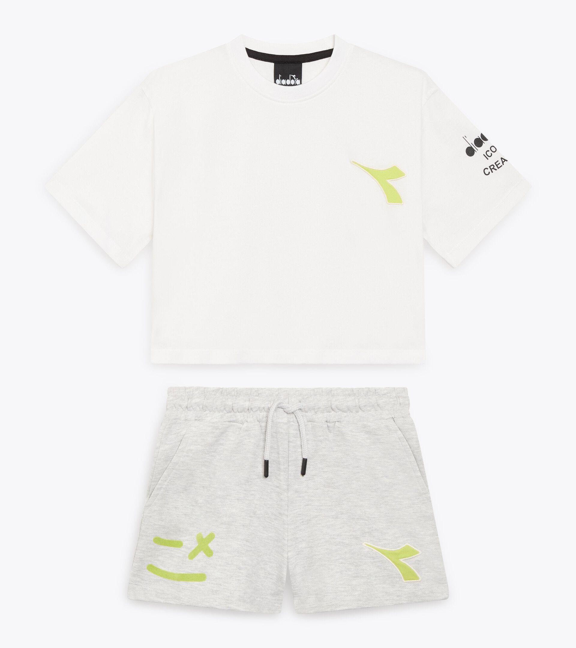 Sport suit - Fit comfort - Girl JG. SET CANDY LIGHT MIDDLE GREY MELANGE - Diadora