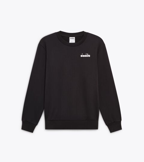 Cotton crewneck - All-Gender SWEATSHIRT CREW LOGO BLACK/SUPERWHITE - Diadora