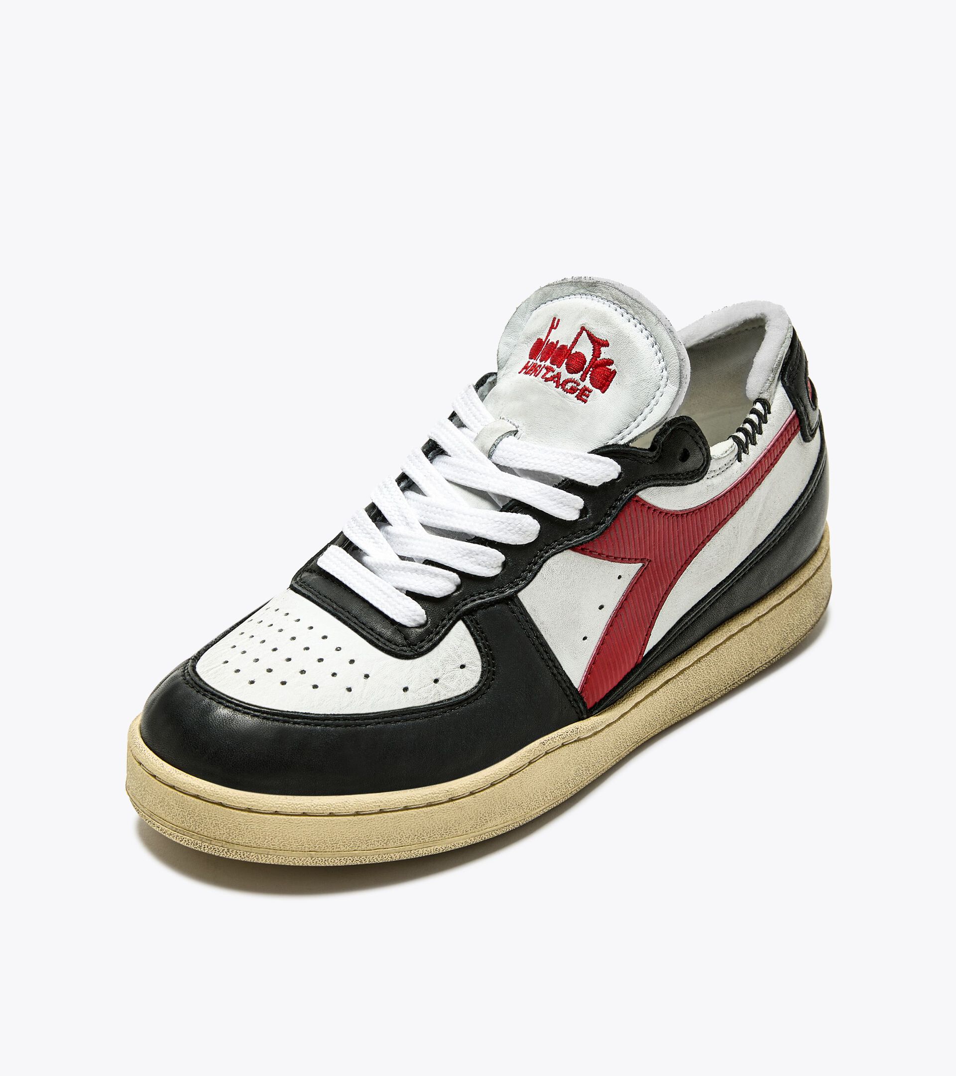 Chaussures Heritage - Gender neutral MI BASKET ROW CUT BIANCO/NERO/ROSSO - Diadora