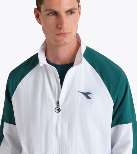Tennisjacke - Gara - F&uuml;r alle Geschlechter
 U. TRACK JACKET MATCH BIANCO OTTICO/VERDE PINO - Diadora