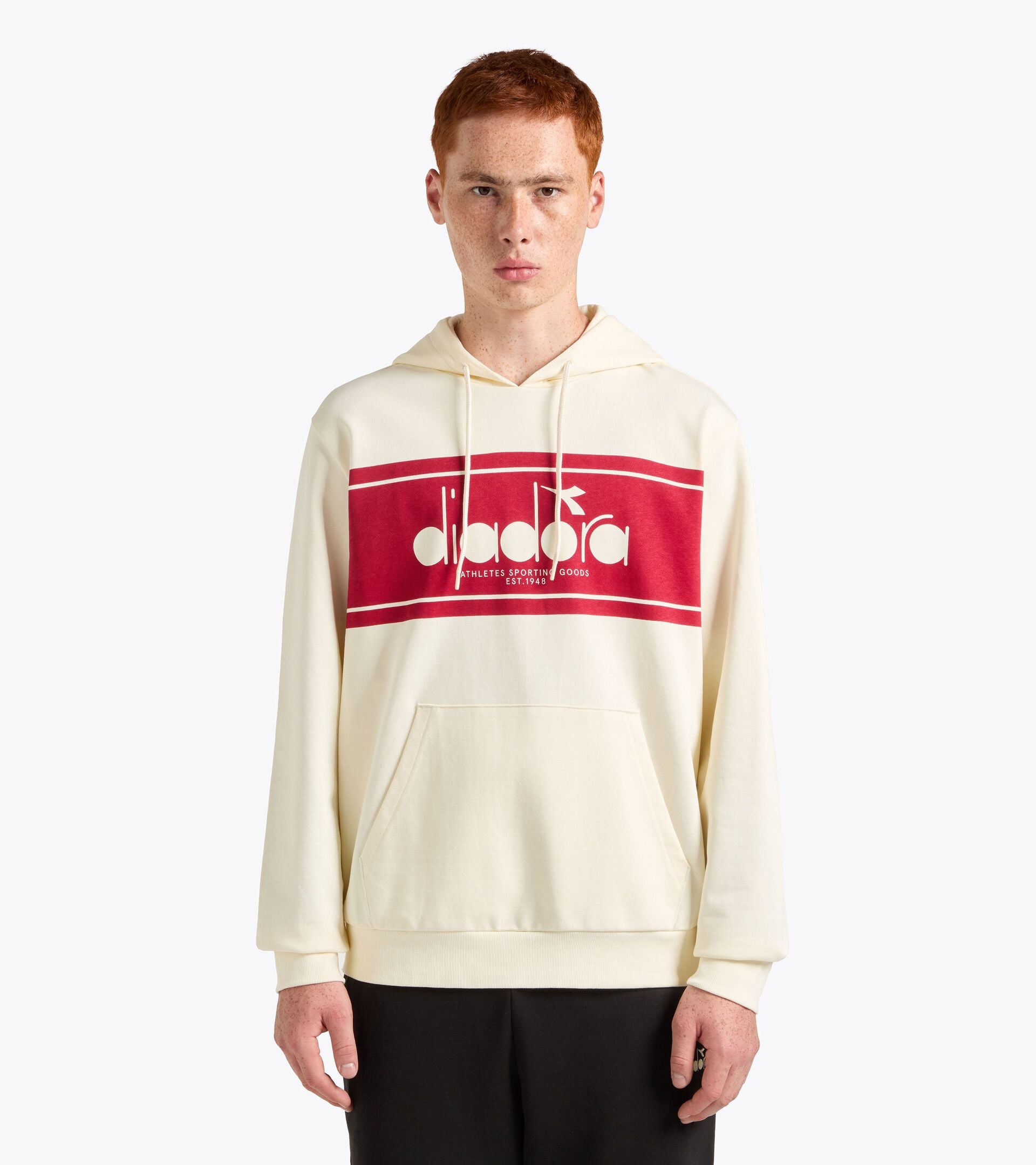 Hoodie - Regular fit - Men&rsquo;s LOGO HOODIE (FT) WHISPER WHITE - Diadora