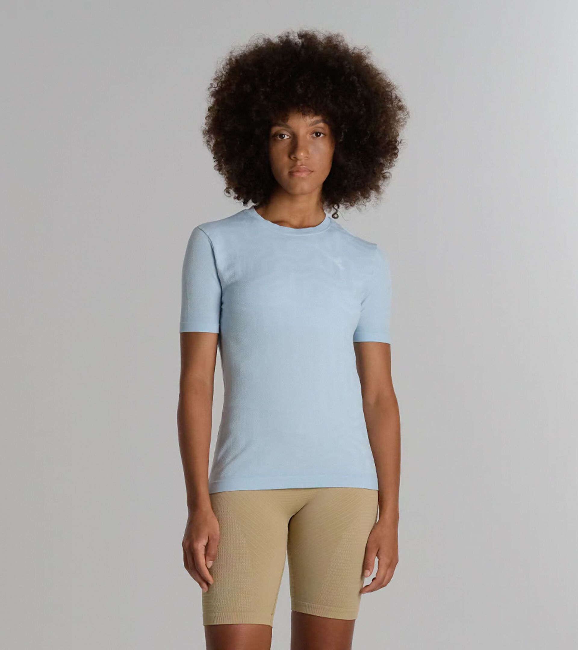 Camiseta térmica - Running - Mujer L. SS T-SHIRT STRATOUNO AZUL CORYDALIS - Diadora