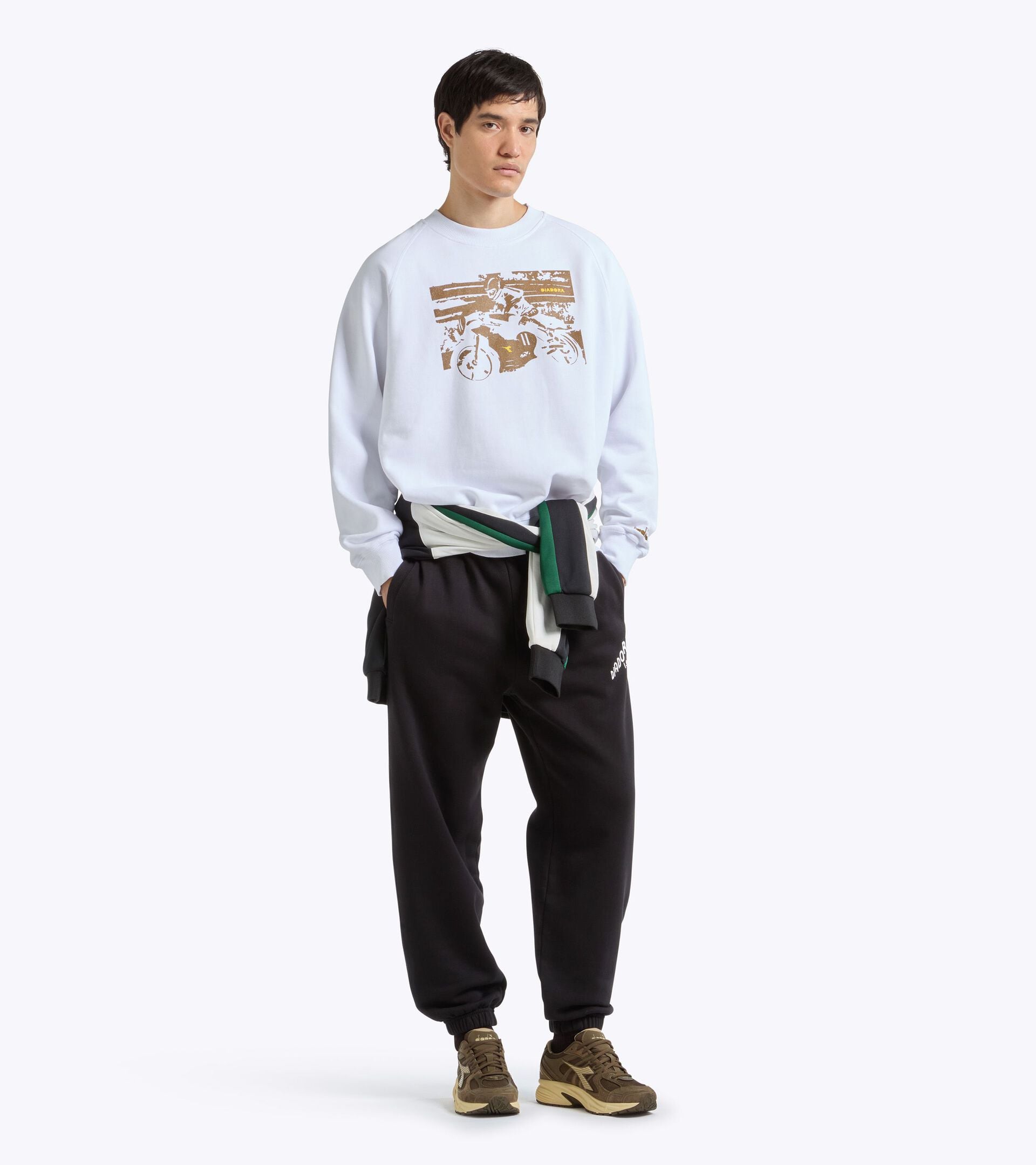 Legacy Crewneck Sweatshirt - Made In Italy - All-gender SWEATSHIRT CREW LEGACY OPTICAL WHITE - Diadora