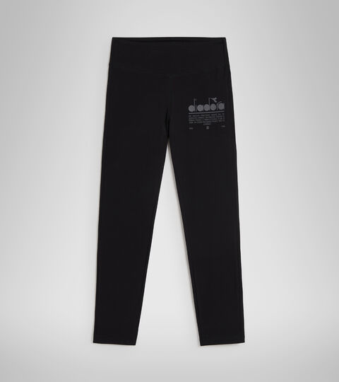 L. LEGGINGS MANIFESTO, BLACK Stretch leggings - Women L. LEGGINGS MANIFESTO BLACK - Diadora
