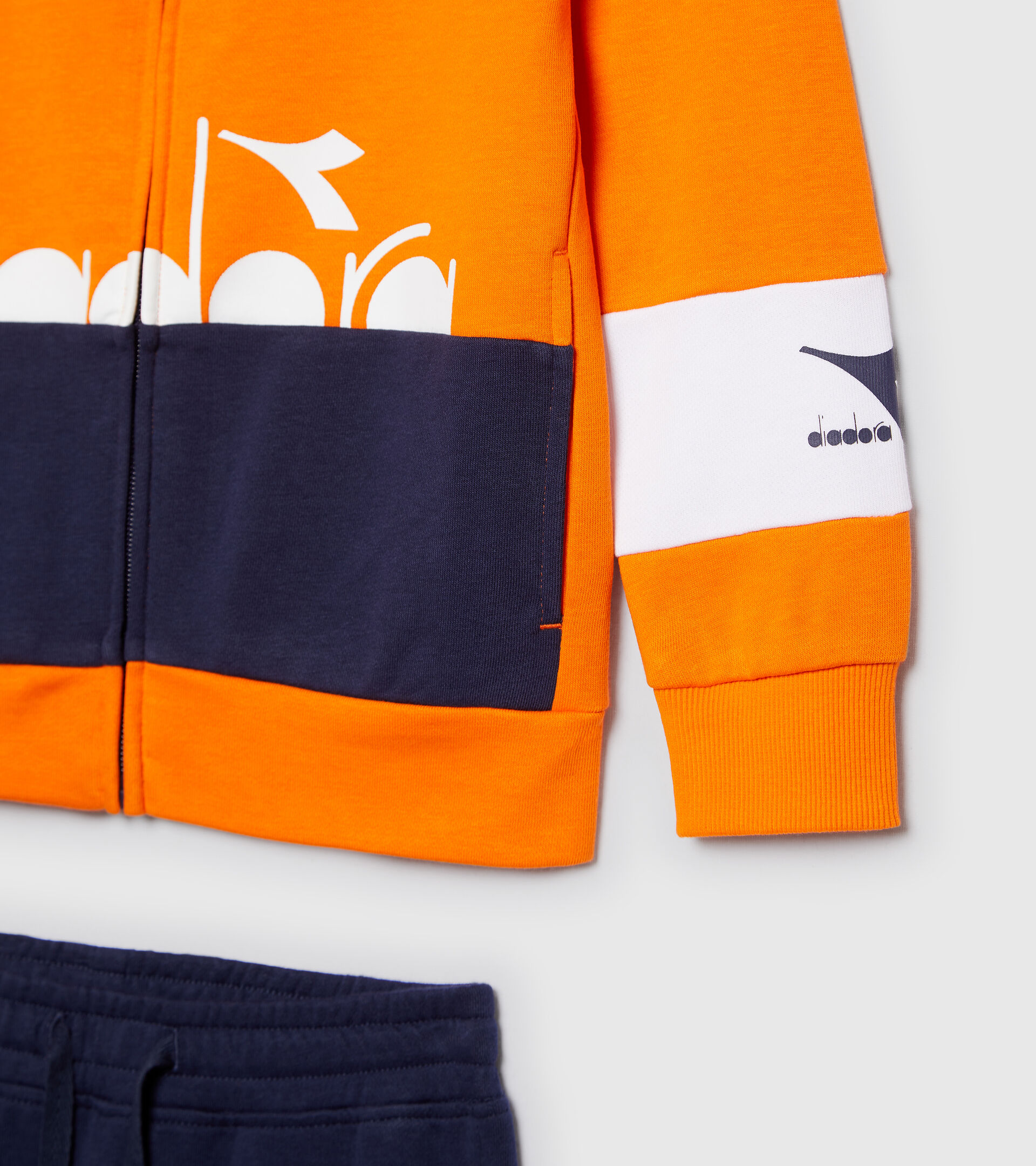Tracksuit - Kids JB.TRACKSUIT FZ HOOPLA PERSIMMON ORANGE - Diadora