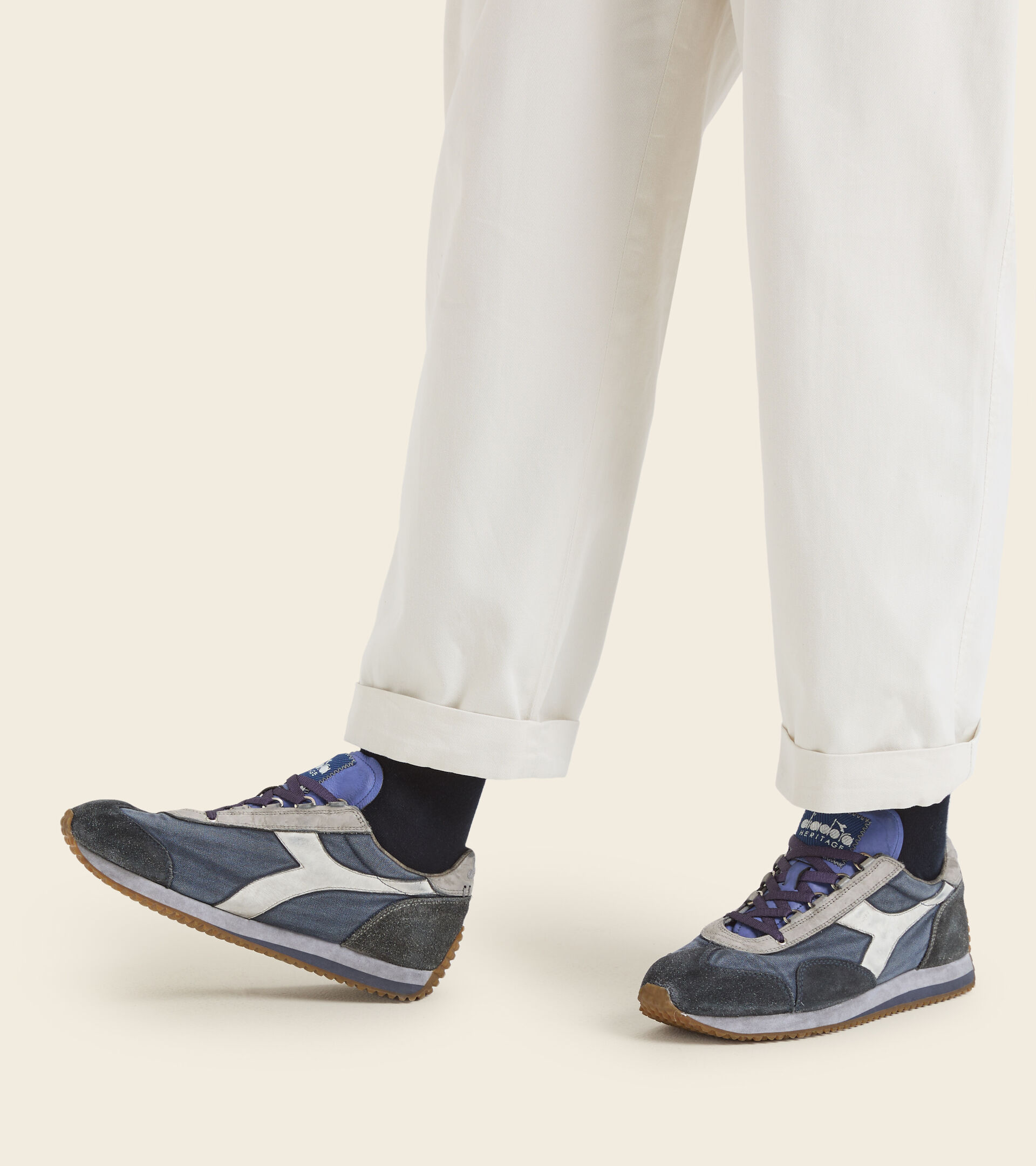 Heritage-Schuh - Unisex EQUIPE H DIRTY STONE WASH EVO STURMVIOLETT - Diadora