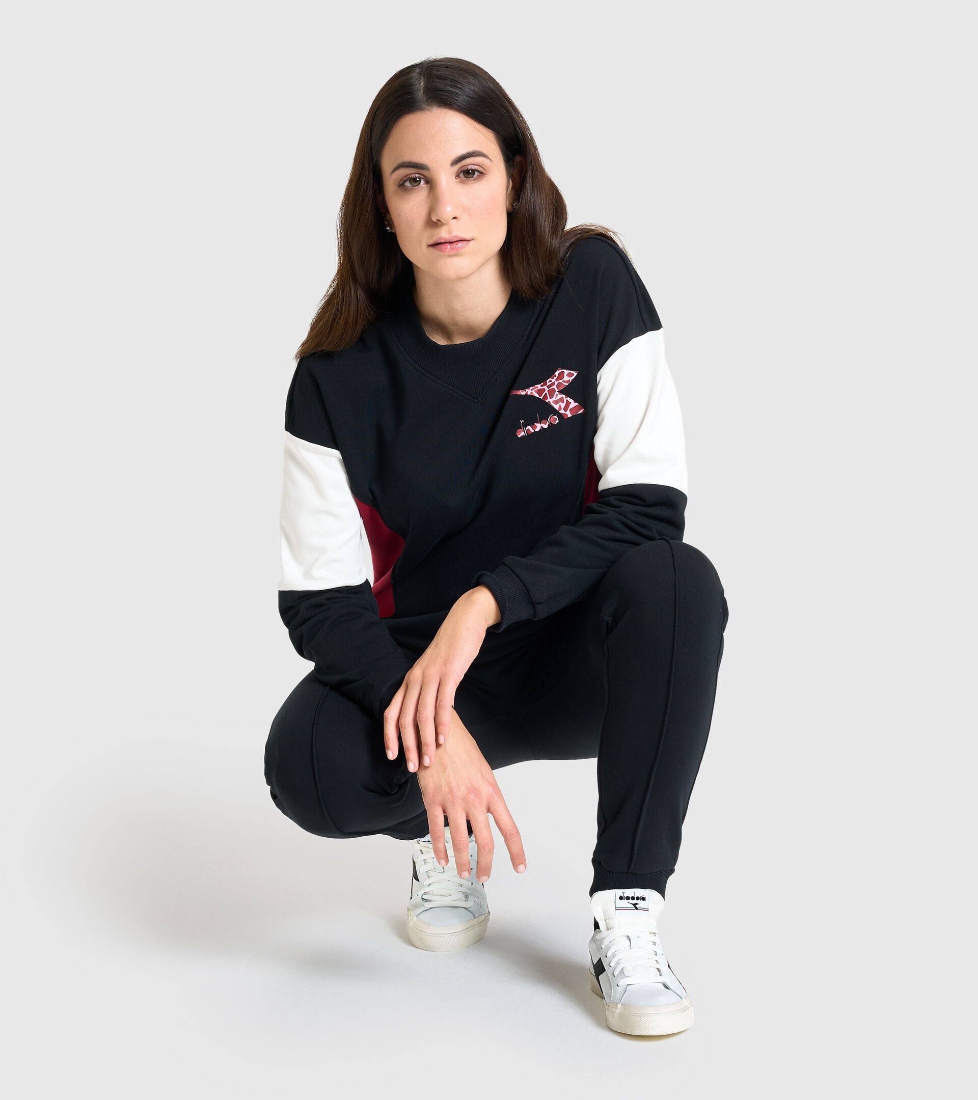 Crew-neck sweatshirt - Women L.SWEATSHIRT CREW LUSH BLACK - Diadora