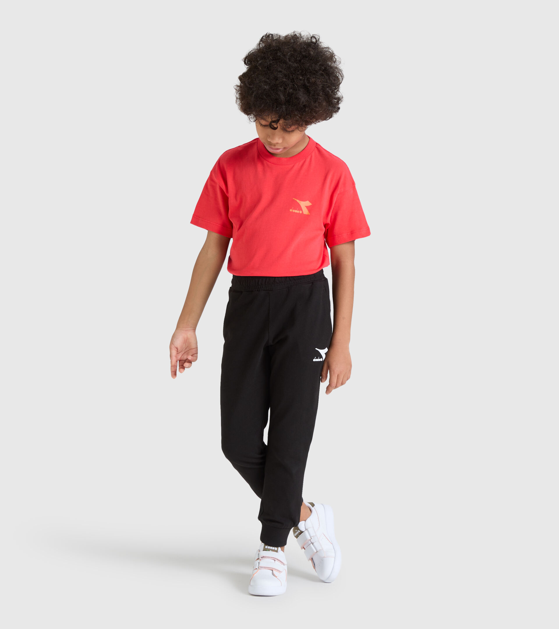 Cotton sports trousers - Unisex JU.CUFF PANTS RAINBOW BLACK - Diadora