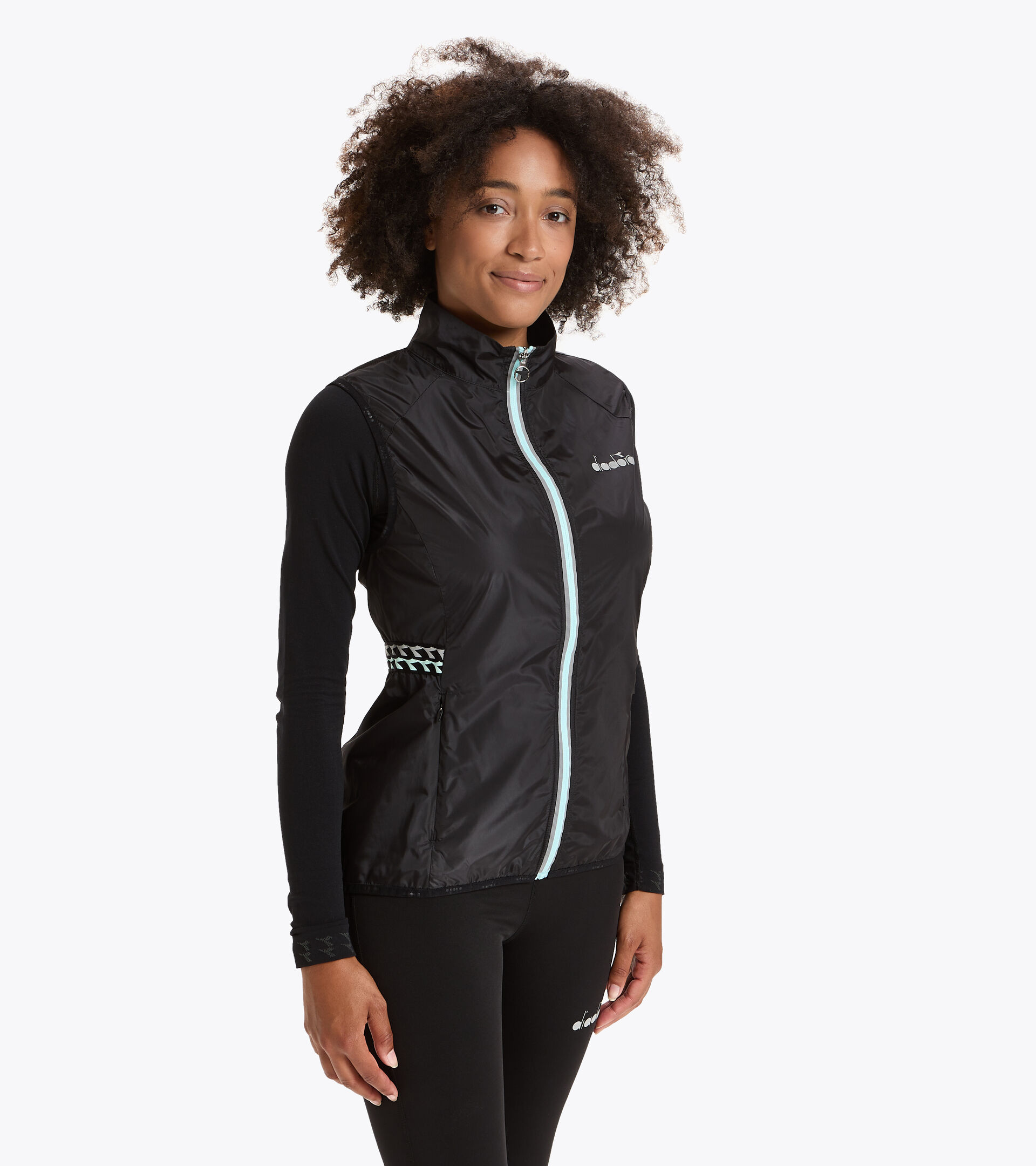 Running windproof gilet - Women L. VEST BLACK - Diadora