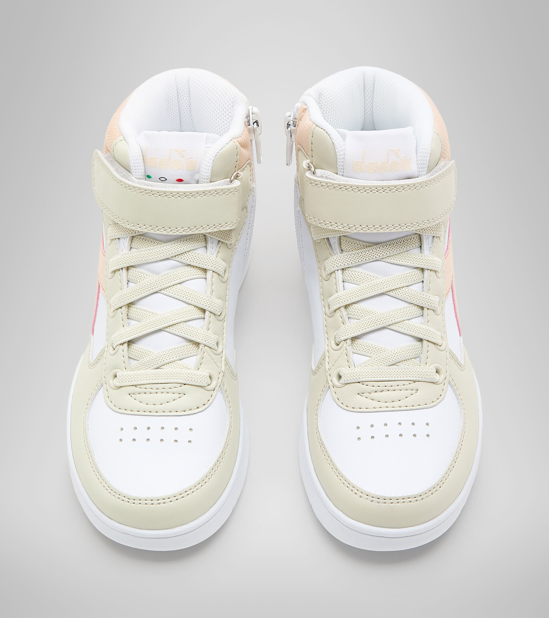 Sports shoes - Kids 4-8 years RAPTOR MID PS WHITE BONE/PASTEL ROSE TAN - Diadora