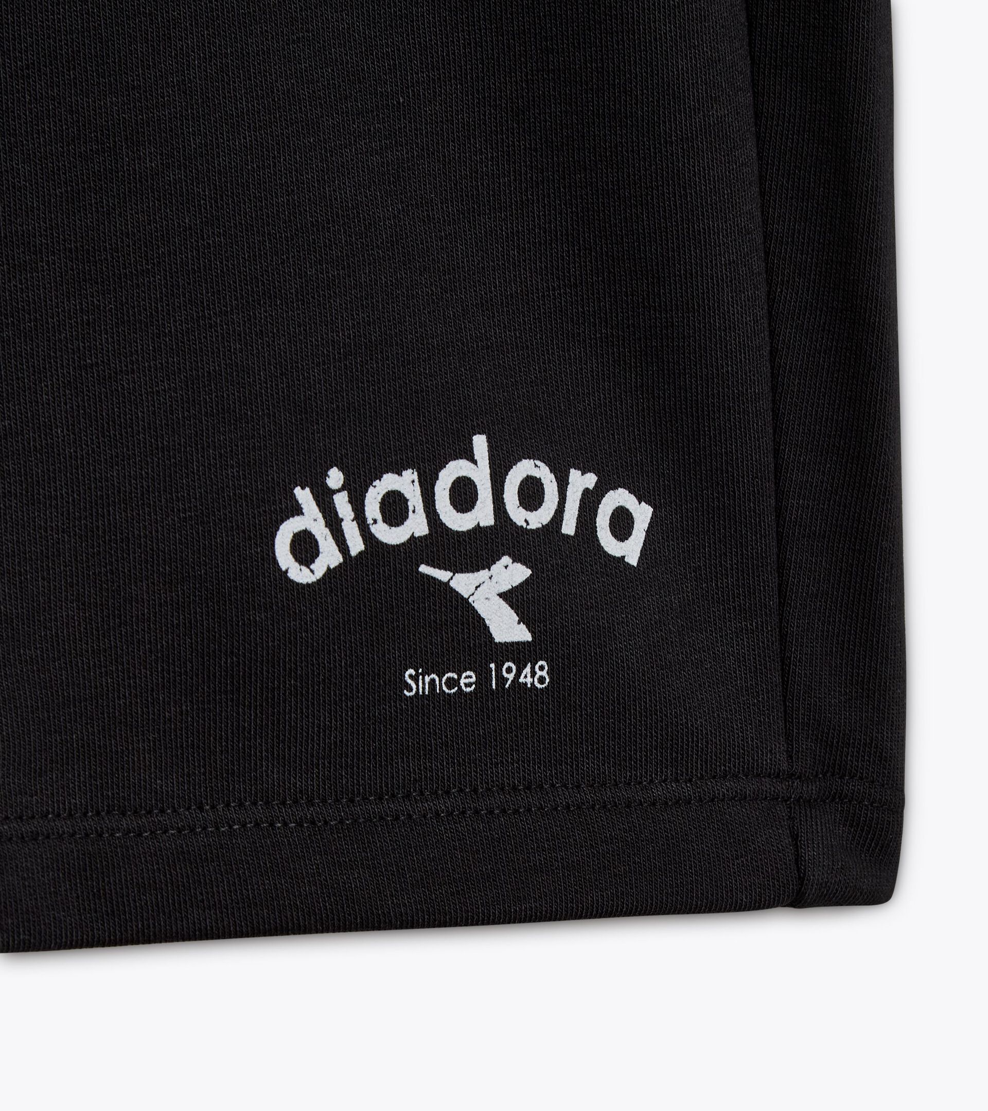 French terry cotton bermuda shorts - Gender Neutral BERMUDA ATHL. LOGO BLACK - Diadora