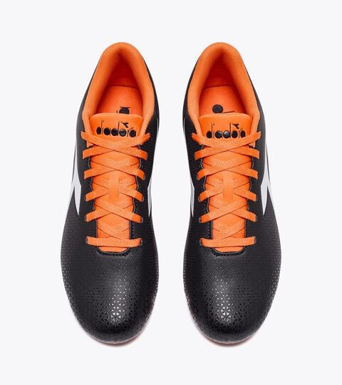 PICHICHI 6 MG14, BLACK/WHITE/ORANGE Calcio boots for firm ground - Men's PICHICHI 6 MG14 BLACK/WHITE/ORANGE - Diadora