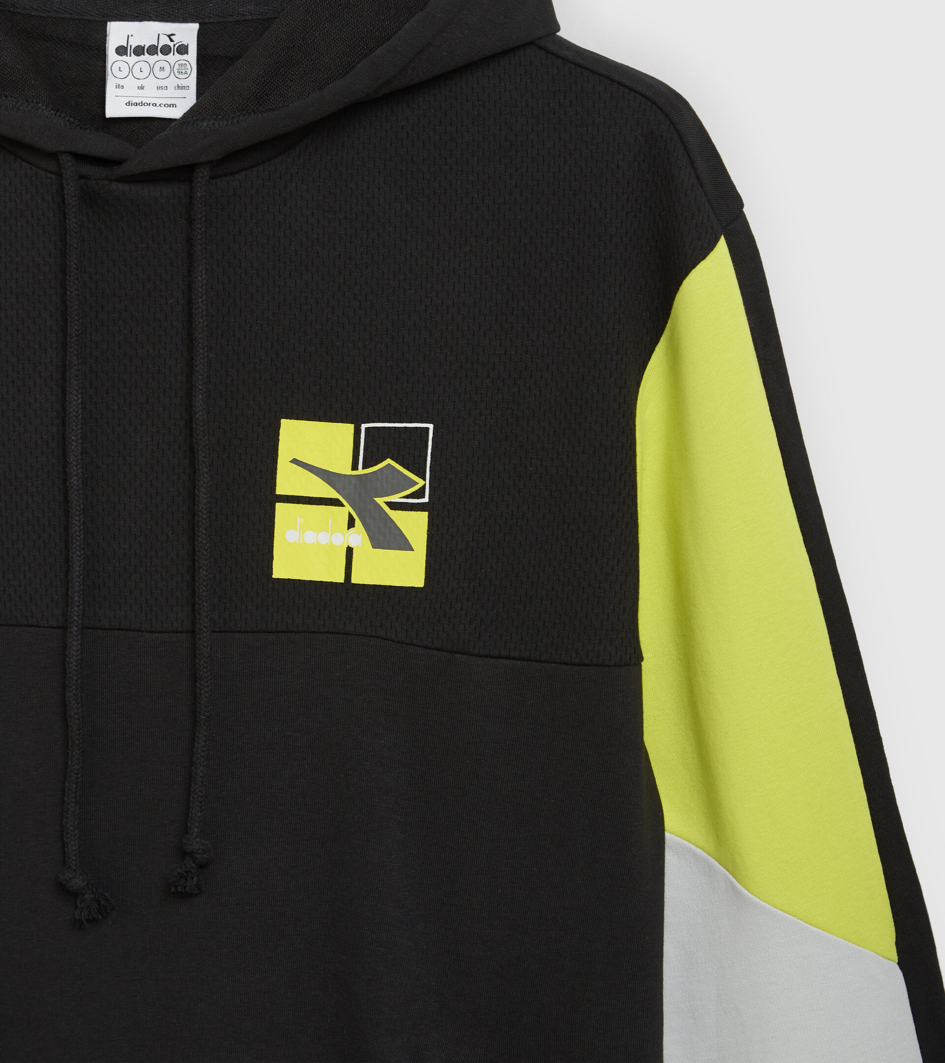 Cotton sweatshirt - Men HOODIE SWEAT WEAVE BLACK - Diadora