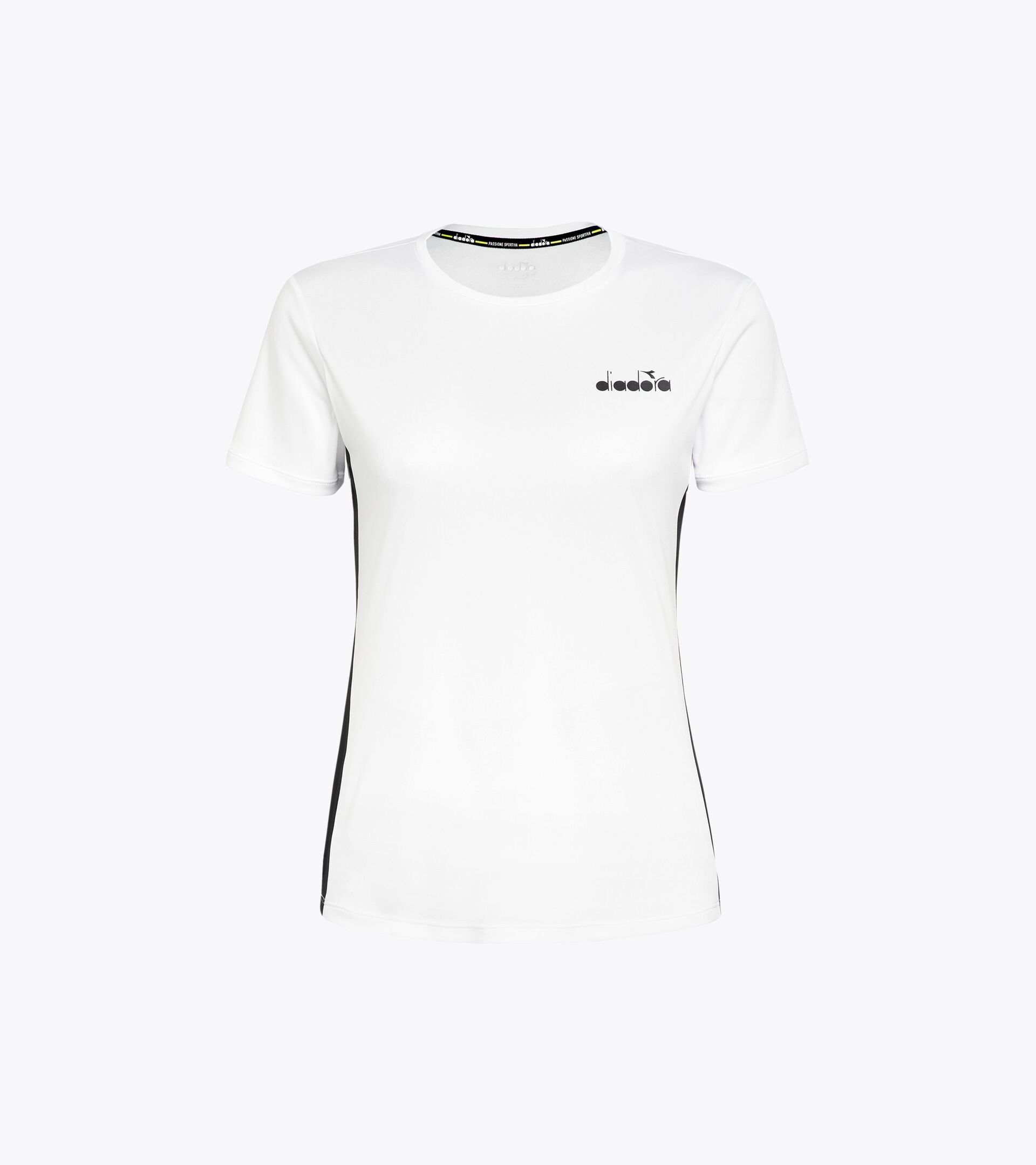 Camiseta de tenis - Mujer L. SS T-SHIRT BLANCO VIVO/NEGRO - Diadora