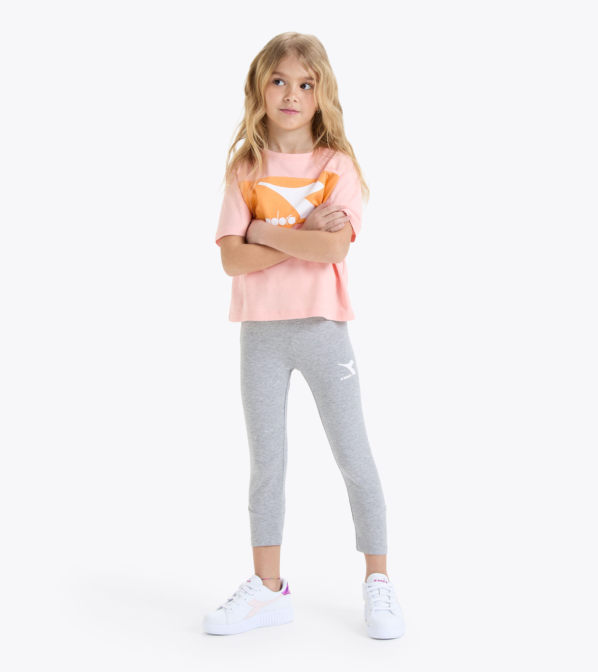 T-shirt - Fille JG.T-SHIRT SS BOUNCE PECHE MELBA - Diadora