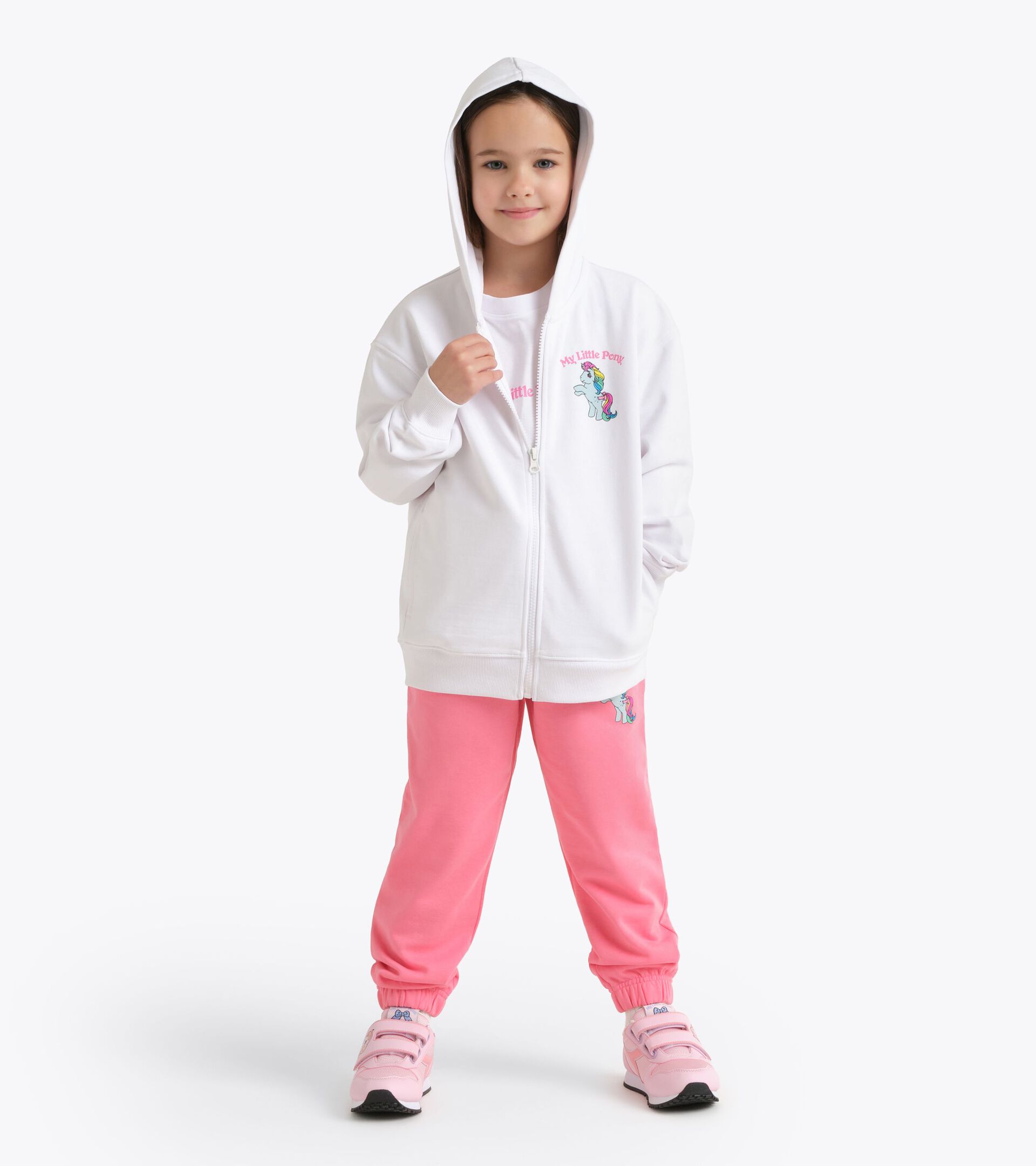 My Little Pony Hoodie - Boys and girls JU. HOODIE FZ MY LITTLE PONY OPTICAL WHITE - Diadora