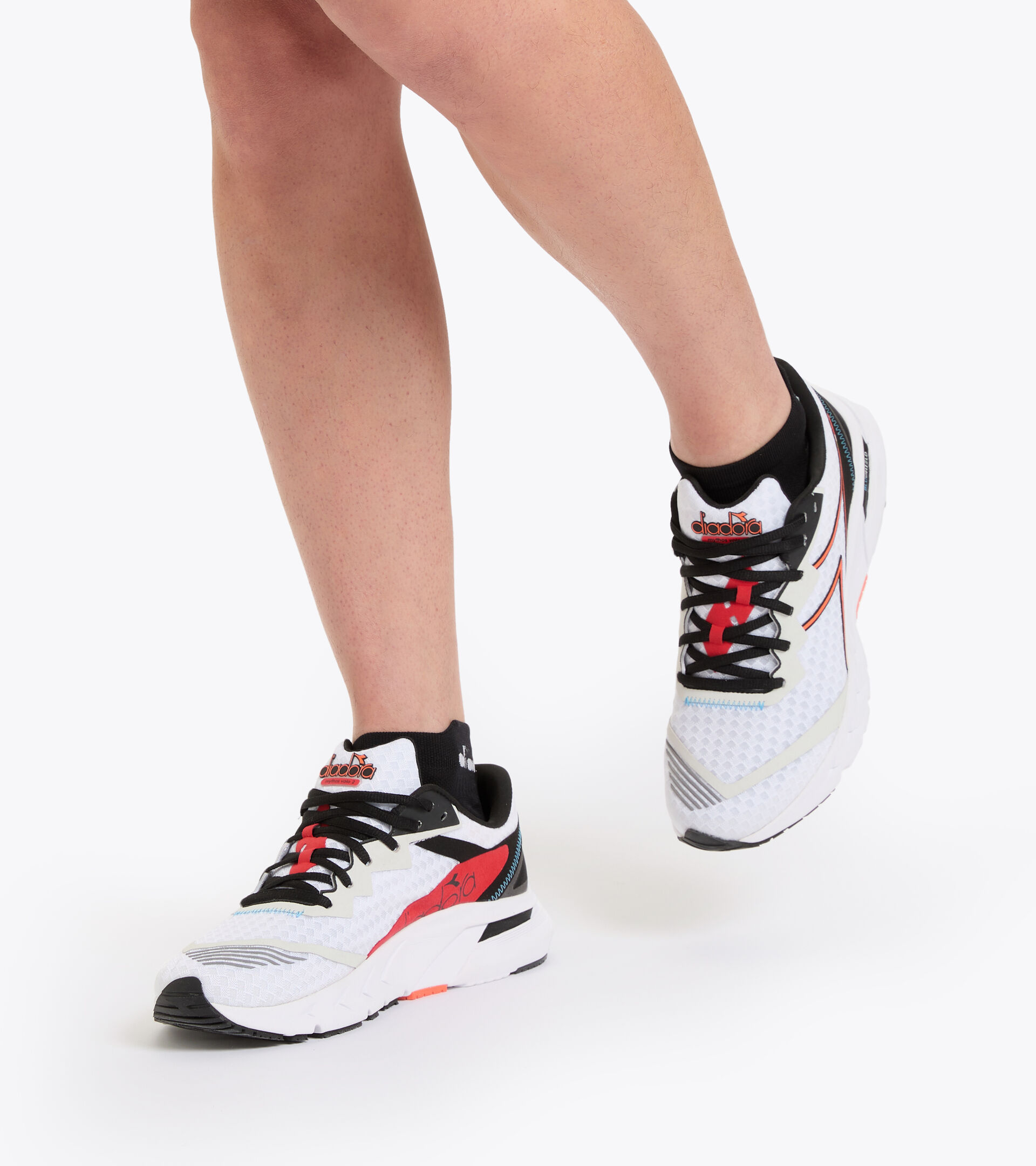Scarpa da running - Uomo MYTHOS BLUSHIELD VOLO 2 BIANCO/NERO/ARANCIO VERMIGLIO - Diadora