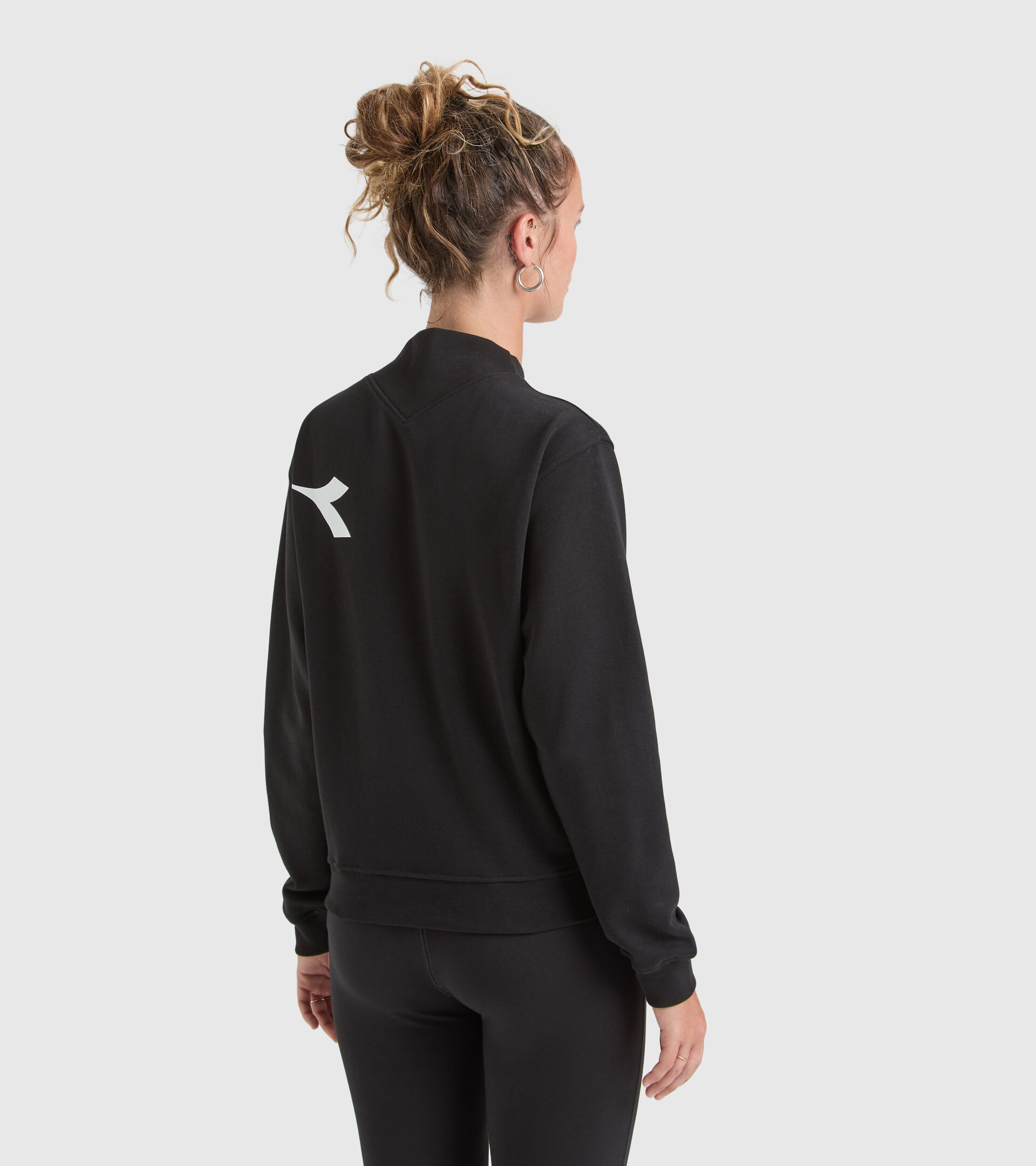 Cotton sweatshirt - Women’s L. SWEATSHIRT CREW MANIFESTO BLACK - Diadora