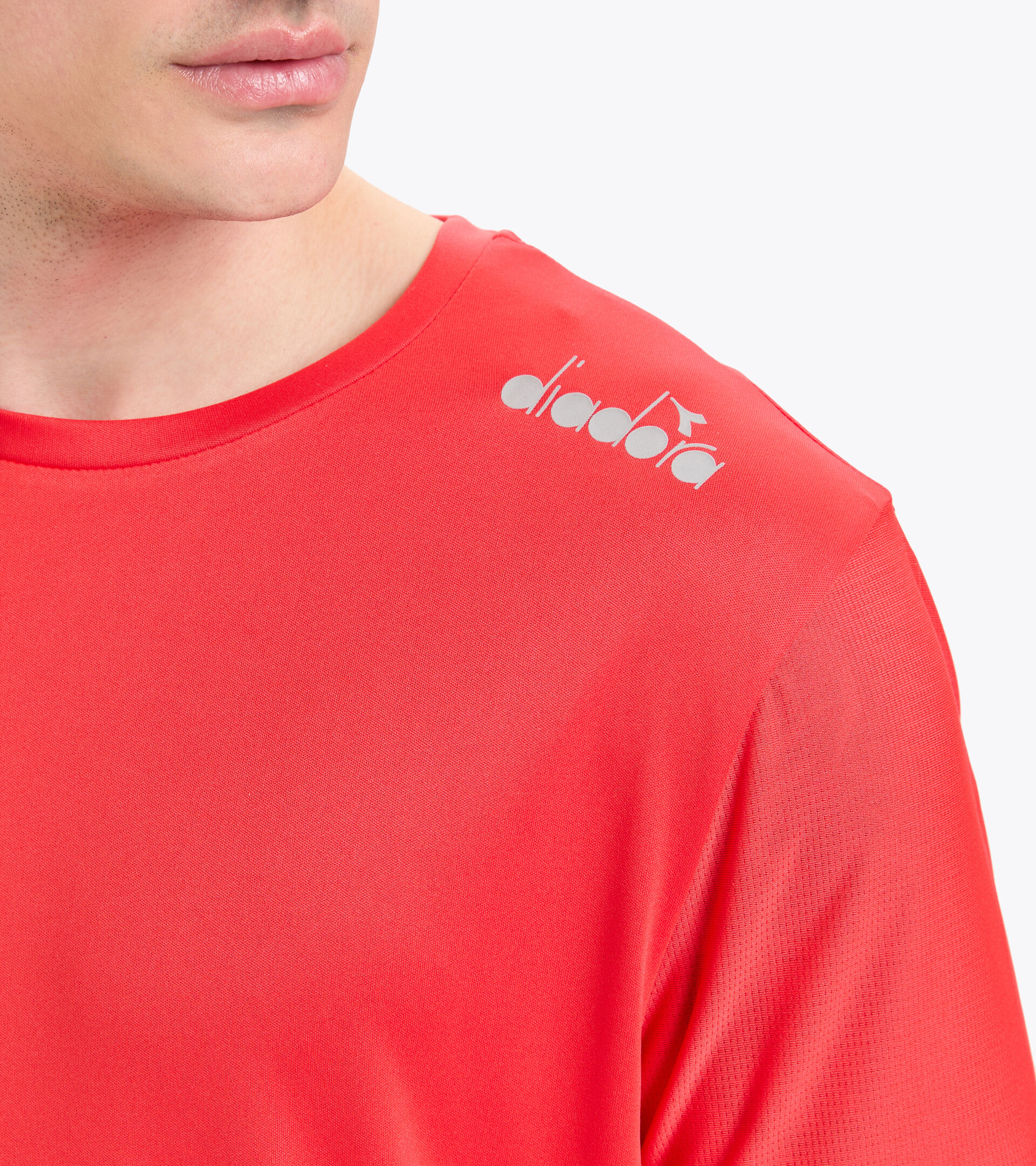 Short-sleeved running T-shirt - Men SS CORE TEE FER.RED ITALY - Diadora