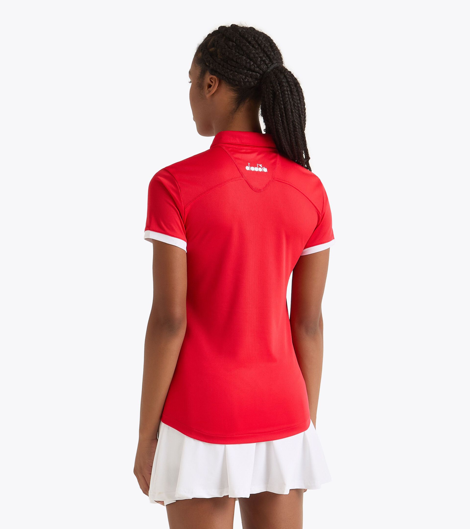 Tennis-Polohemd - Damen L. POLO COURT TOMATENROT - Diadora
