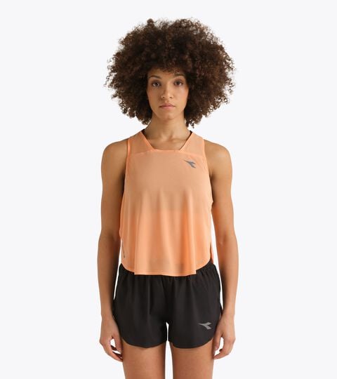 Camiseta sin mangas FIBRAZERO superligera  - Running - Mujer
 L. TANK SUPER LIGHT FIBRAZERO COBBLER DE MELOCOTON - Diadora