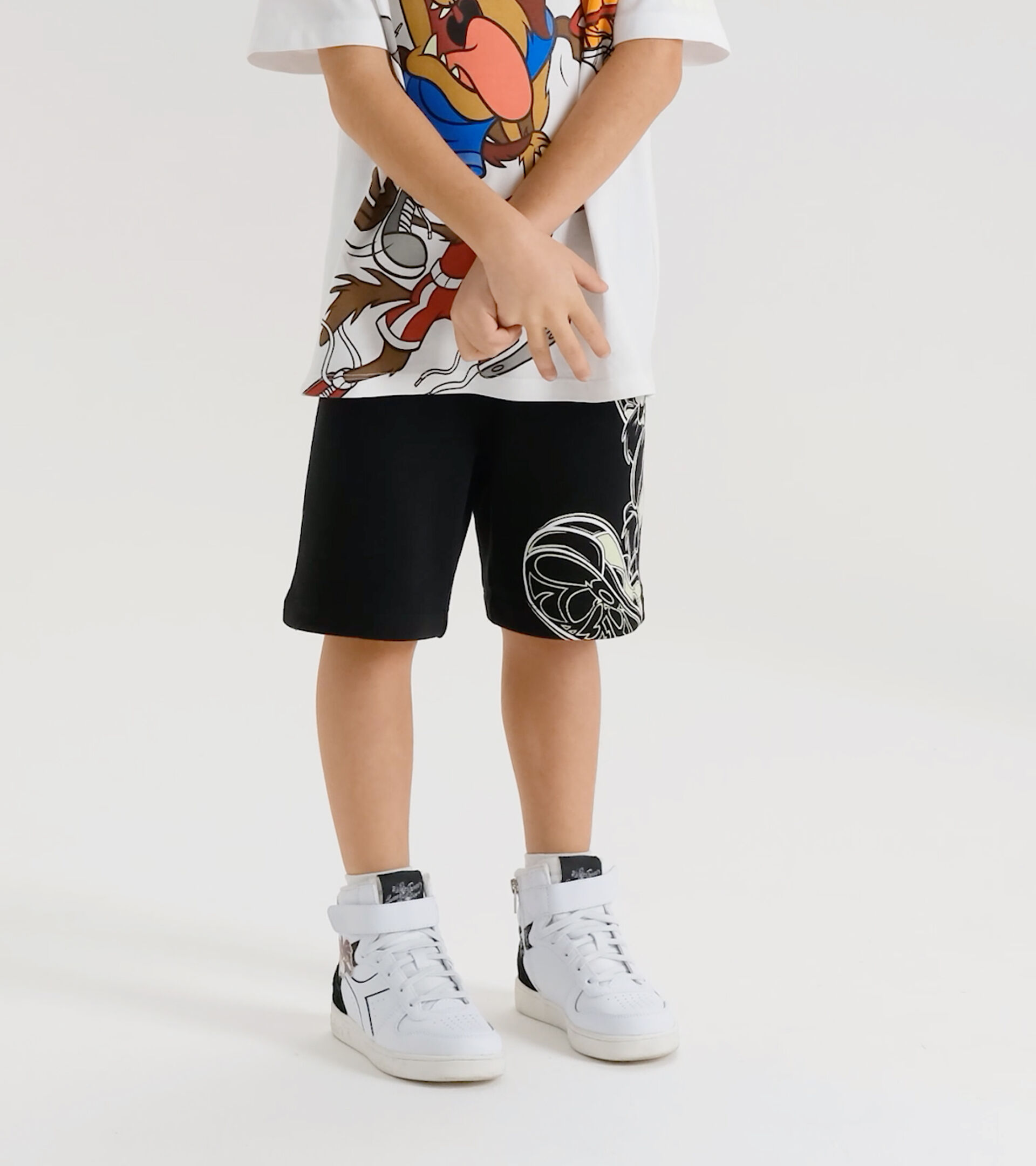 Cotton bermuda shorts - Kids JU.BERMUDA WB BLACK - Diadora