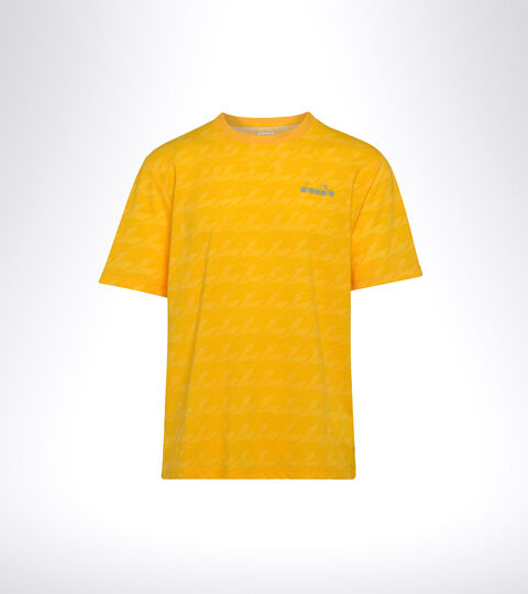 T-shirt sport - Uomo SS T-SHIRT PLUS BE ONE ALL OVER GIALLO ZAFFERANO - Diadora