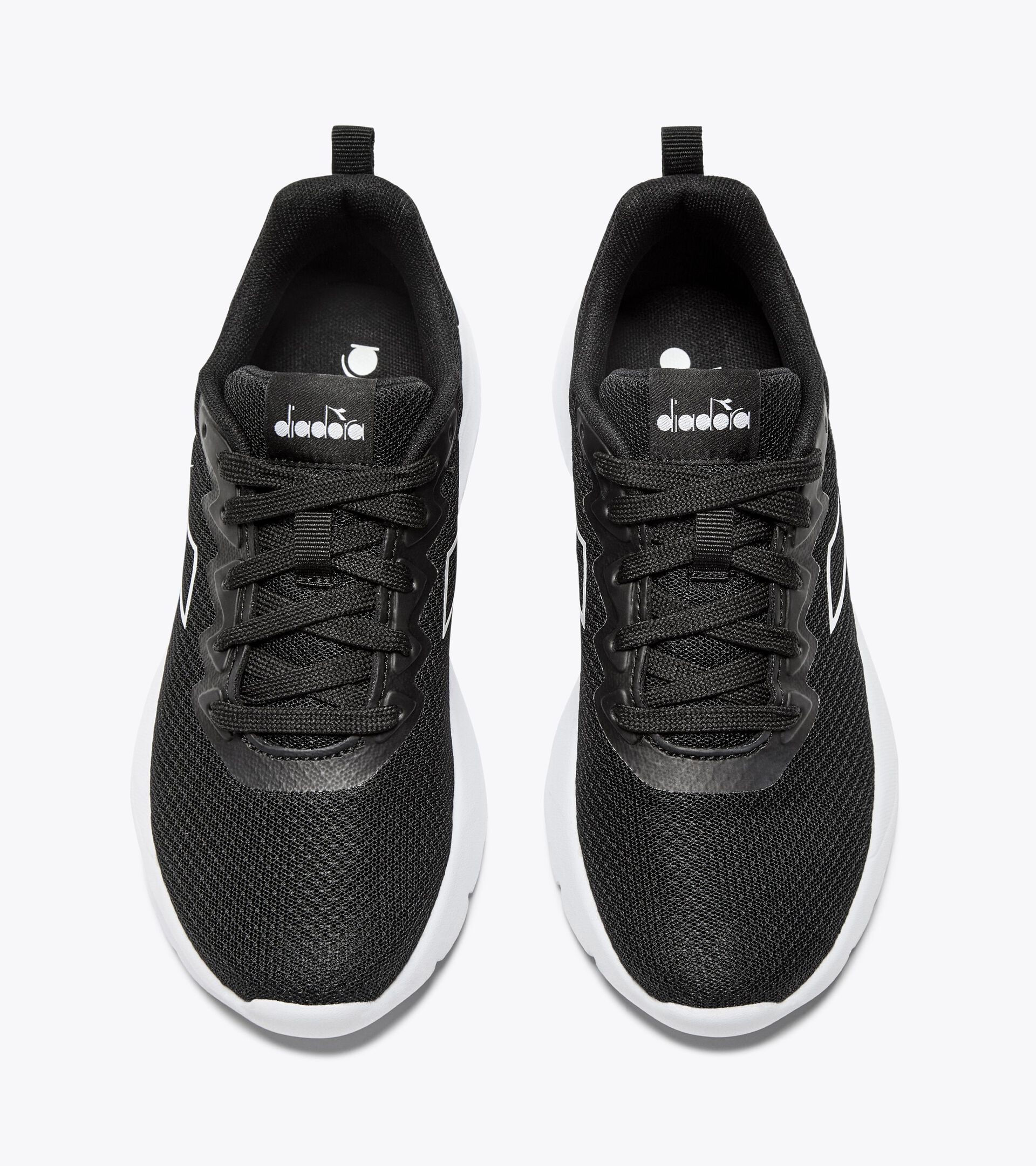Running shoe -  8 to 16 years old - All-gender EVO RUN GS BLACK /WHITE - Diadora
