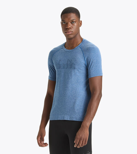 Camiseta deportiva - Made in Italy - Hombre SS T-SHIRT SKIN FRIENDLY AZUL OSCURO - Diadora