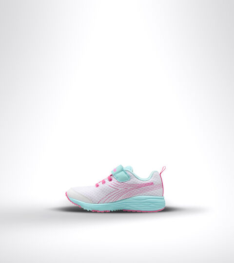 FLAMINGO 6 JR, BLANC/BLEU TEINTE Chaussures de running - Unisexe enfant FLAMINGO 6 JR BLANC/BLEU TEINTE - Diadora