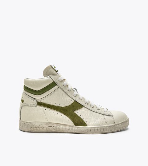 Sporty sneakers - Gender neutral GAME L HIGH WAXED SUEDE POP WHITE/FERN - Diadora