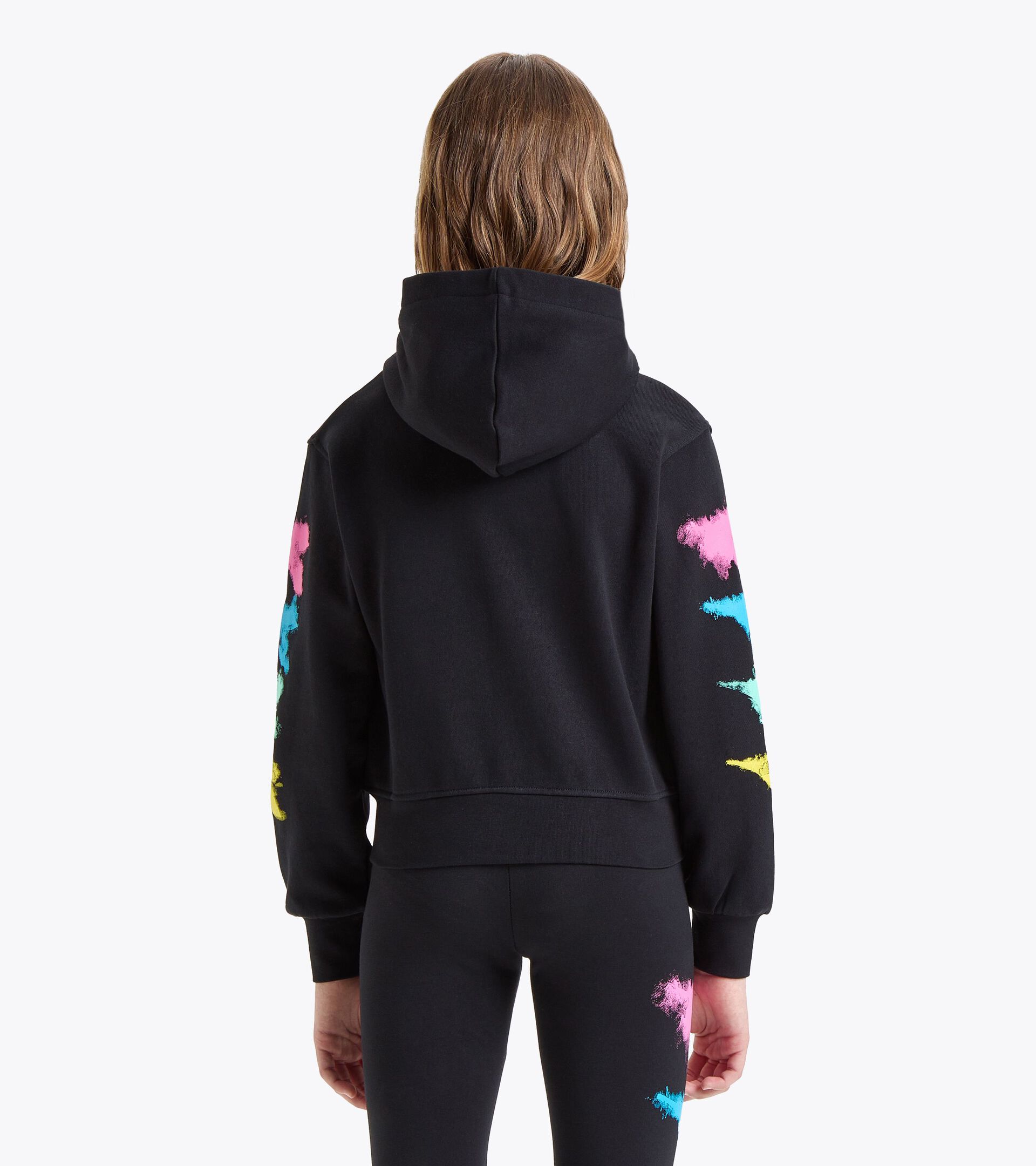 Crop-Hoodie - Mädchen
 JG.HOODIE FZ CROP WATER COLOR SCHWARZ - Diadora