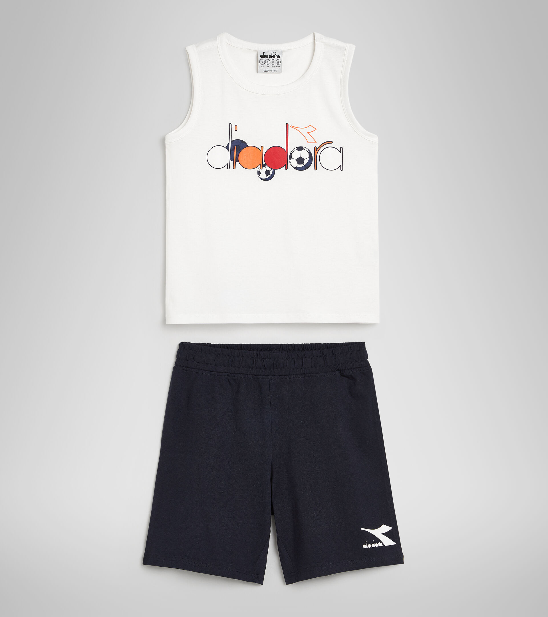 Vest top/shorts set - Boys JB.SET SL KICK OPTICAL WHITE - Diadora