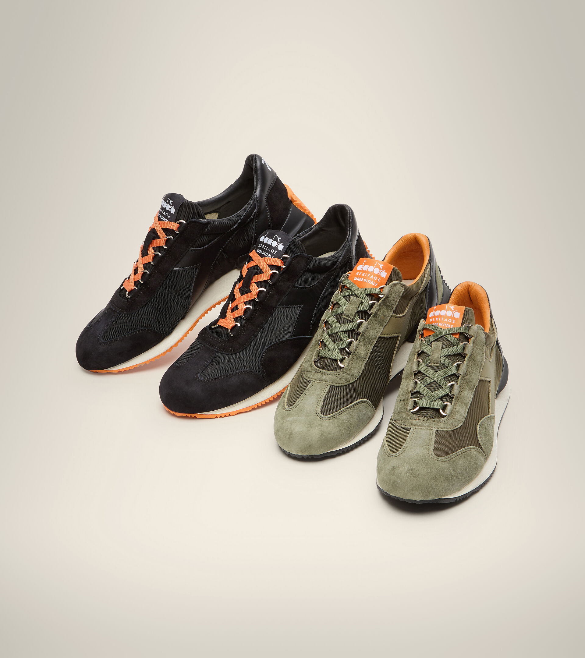Footwear Heritage UNISEX EQUIPE MAD ITALIA NUBUCK SW NERO Diadora