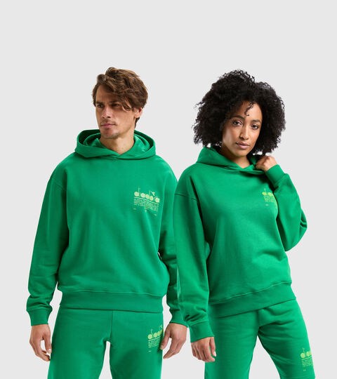 Organic cotton hoodie - Unisex HOODIE MANIFESTO JOLLY GREEN - Diadora