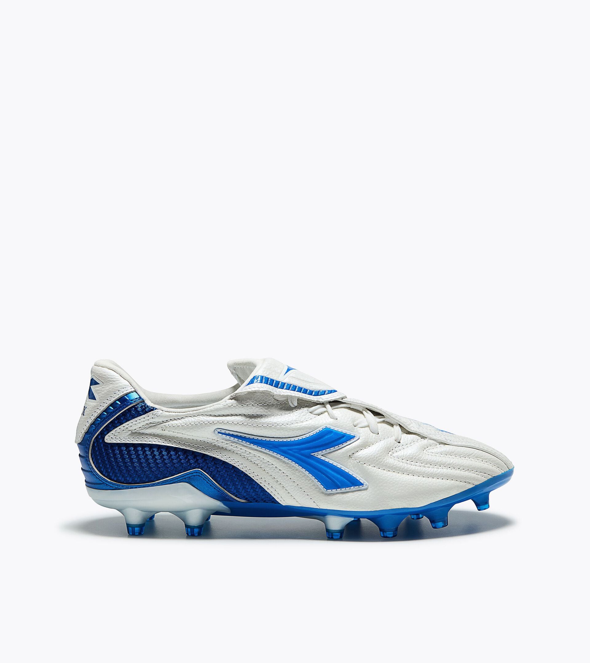 Anniversary Edition Calcio Boot - Made in Italy - All-gender MAXIMUS X ELITE ITALY FG WHITE PEARLIZED /FRENCH BLUE - Diadora