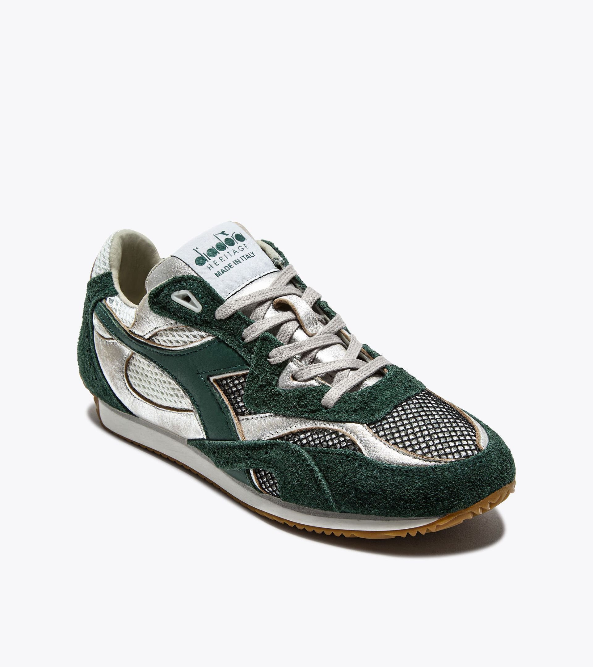Low-profile Heritage sneaker - Made in Italy - All-gender EQUIPE REVENGE ITALIA USED GREEN TREKKING - Diadora