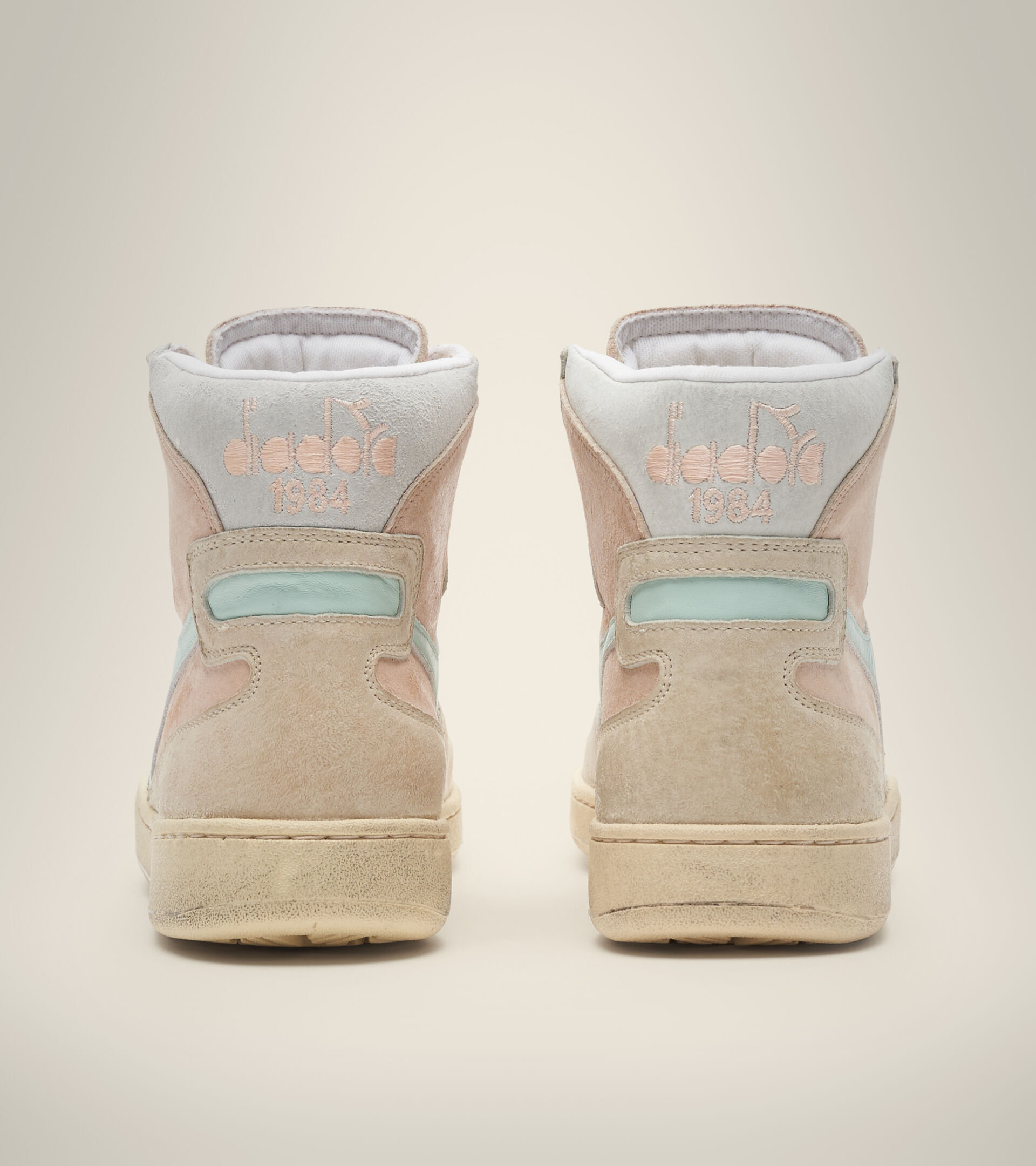 Heritage shoe - Unisex MI BASKET PIGSKIN USED BELLINI PINK - Diadora