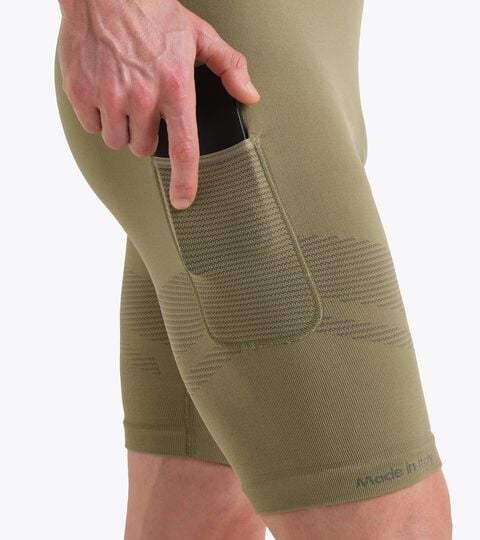 Technical shorts for temperature control -  Running - Men&rsquo;s SHORTER STRATOUNO SAGE GREEN - Diadora