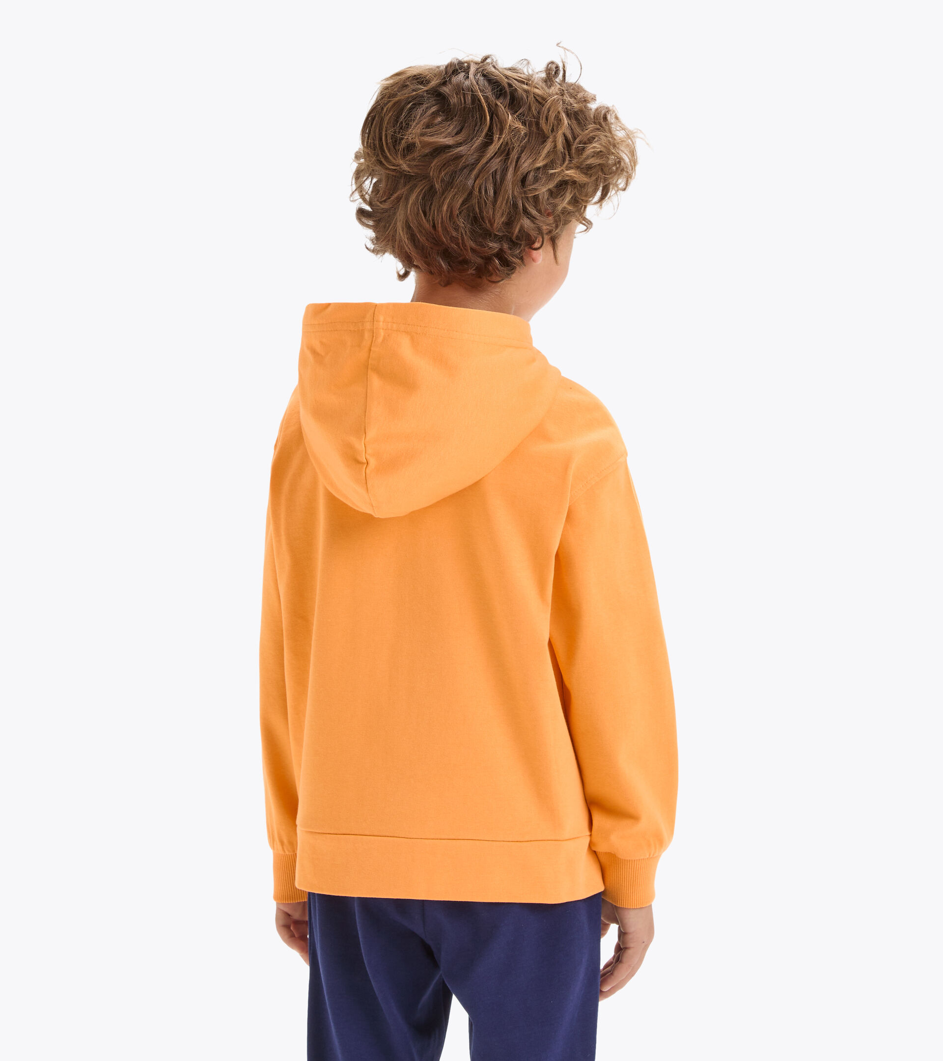 Hooded full-zip sweatshirt - Kids JU.HOODIE FZ ORANGE TANGERINE - Diadora