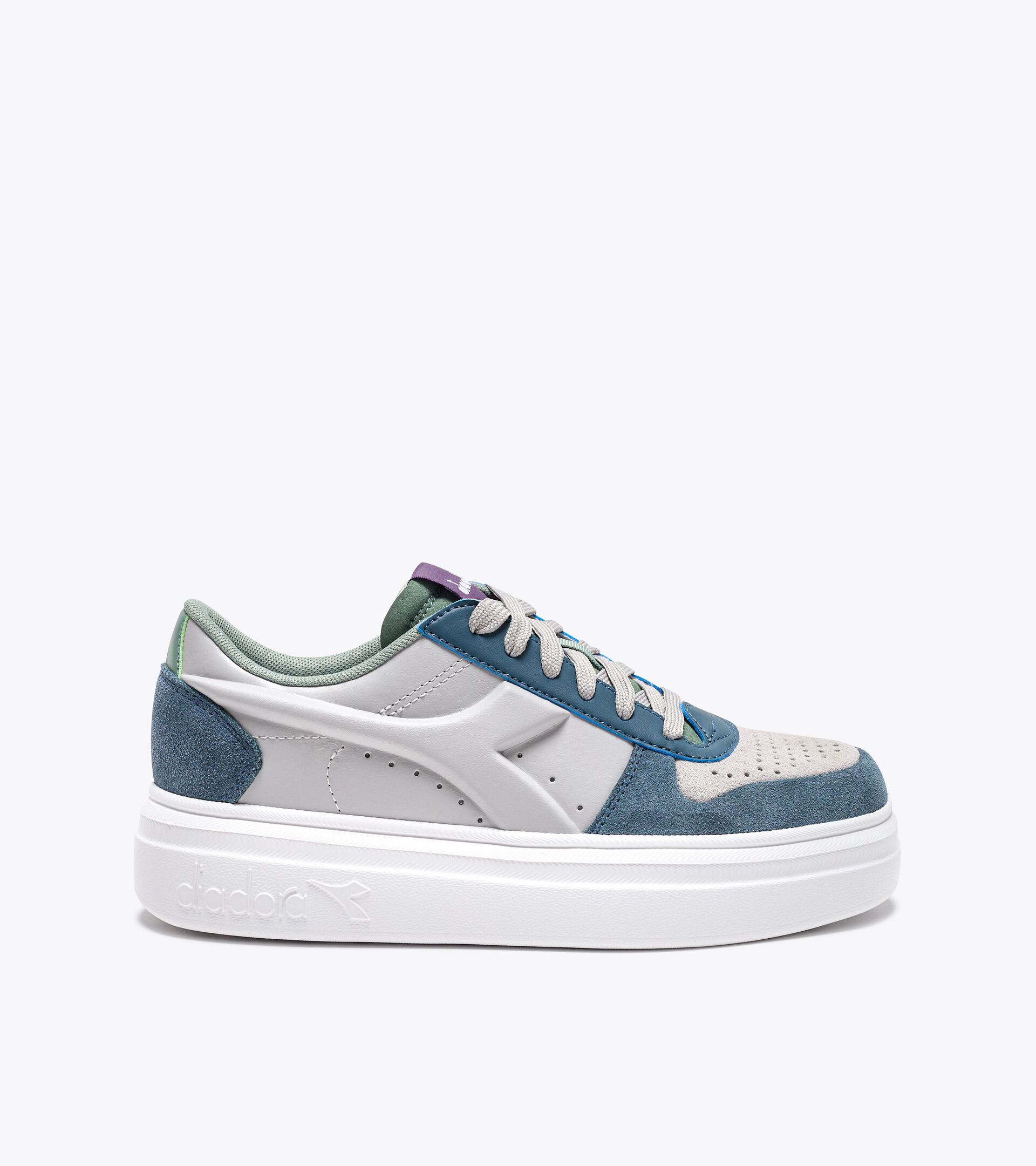 Sport-Sneaker - Damen - Plateausohle  MAGIC BOLD PUFFY WN GRIGIO ALASKA/BLUE MIRAGE - Diadora