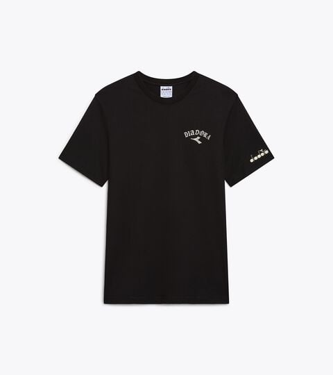 Camiseta de algod&oacute;n - Run Valley - Para todos los g&eacute;neros SS T-SHIRT RUN CREW NEGRO - Diadora