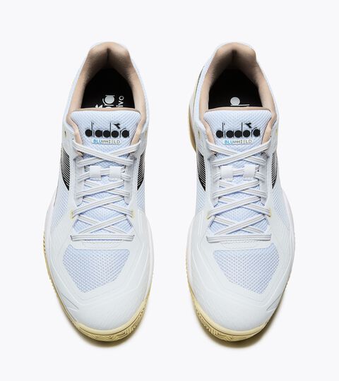 Tennis shoe for clay courts - Protection and cushioning - Men&rsquo;s BLUSHIELD TORNEO 3 CLAY WHITE /BLACK/RUTABAGA - Diadora