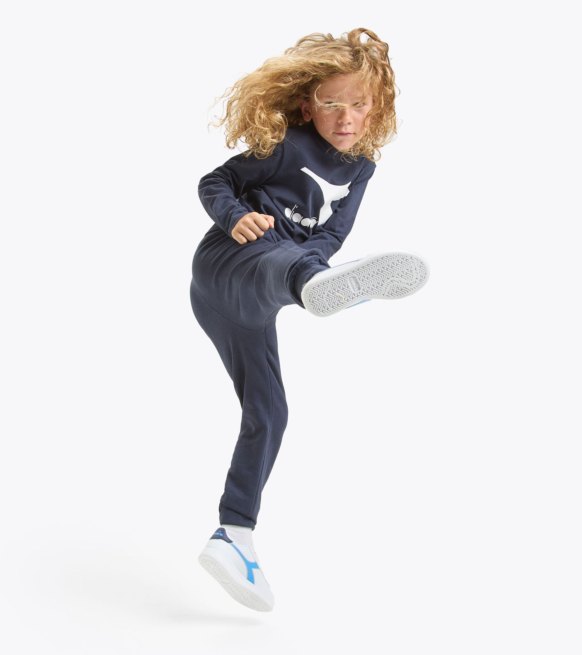 Pantalon de sport - Enfants JU. PANTS CUFF CORE BLEU CABAN - Diadora