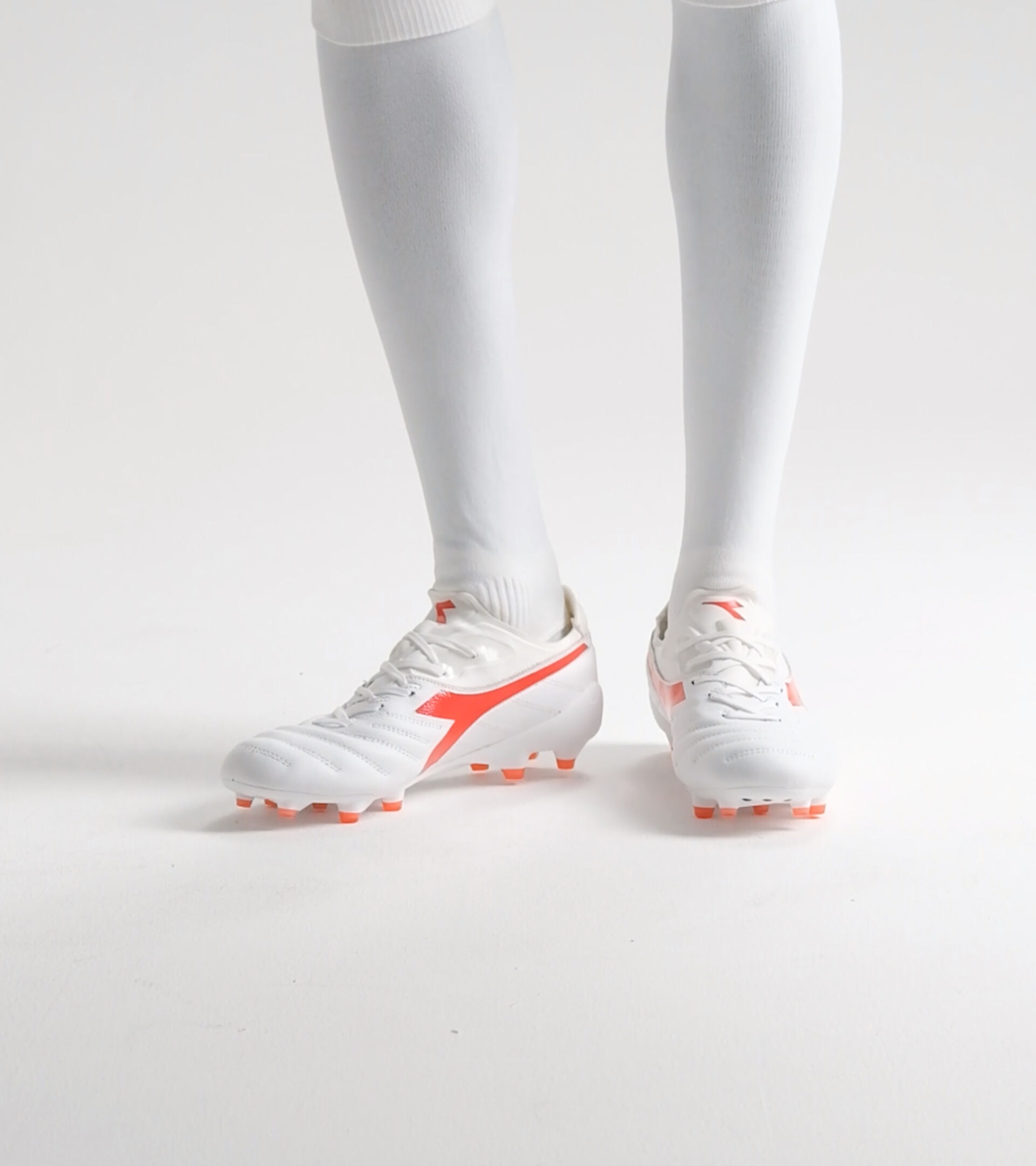 Firm ground football boot BRASIL ELITE TECH LPX WHITE/MILANO RED - Diadora