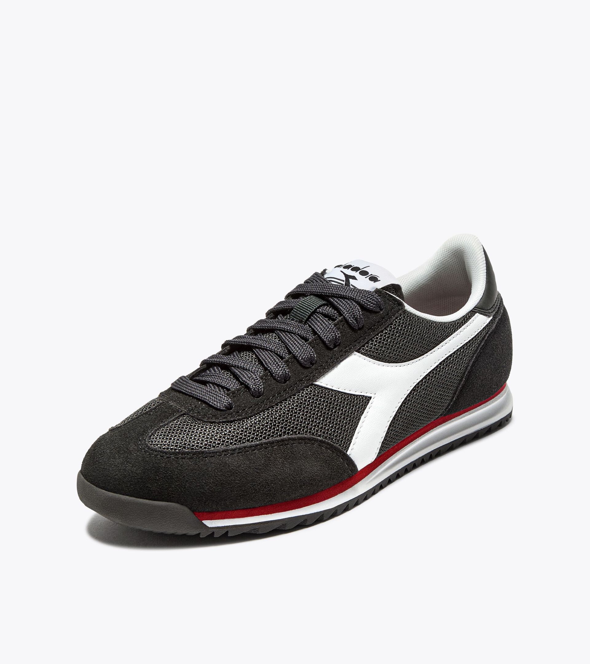 Low-profile suede sneaker - All-gender CROSS BLACK BELUGA - Diadora