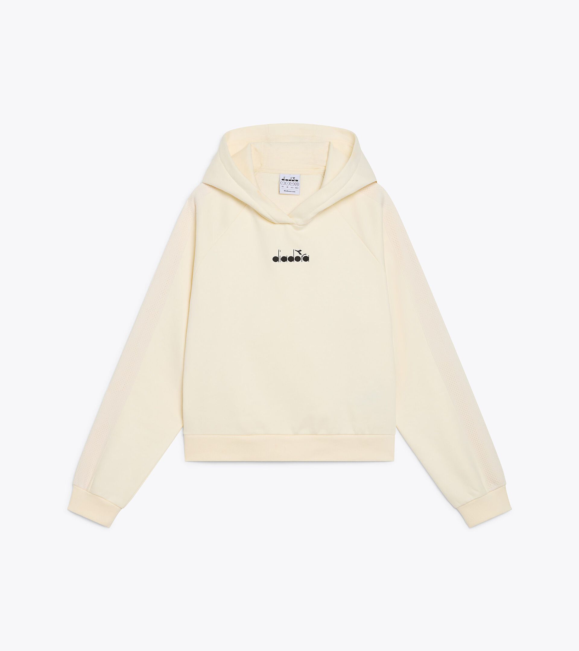 Sweatshirt mit Kapuze - Regular Fit - Damen L. HOODIE LOGO (BR) WISPERN WEISS - Diadora
