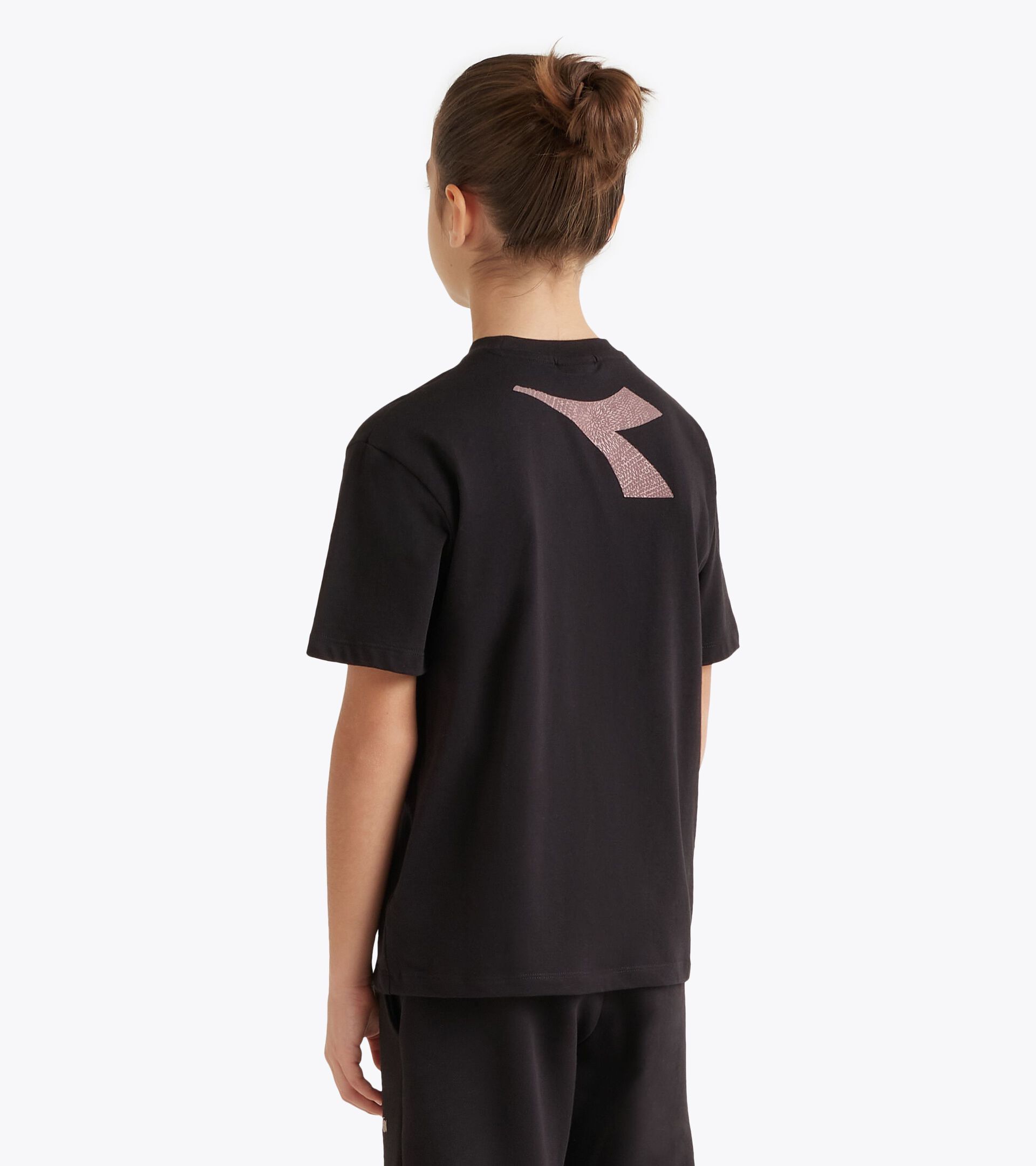 Shirt mit kurzen &Auml;rmeln - Jungen JB. T-SHIRT SS FRIENDLY TEAM SCHWARZ - Diadora